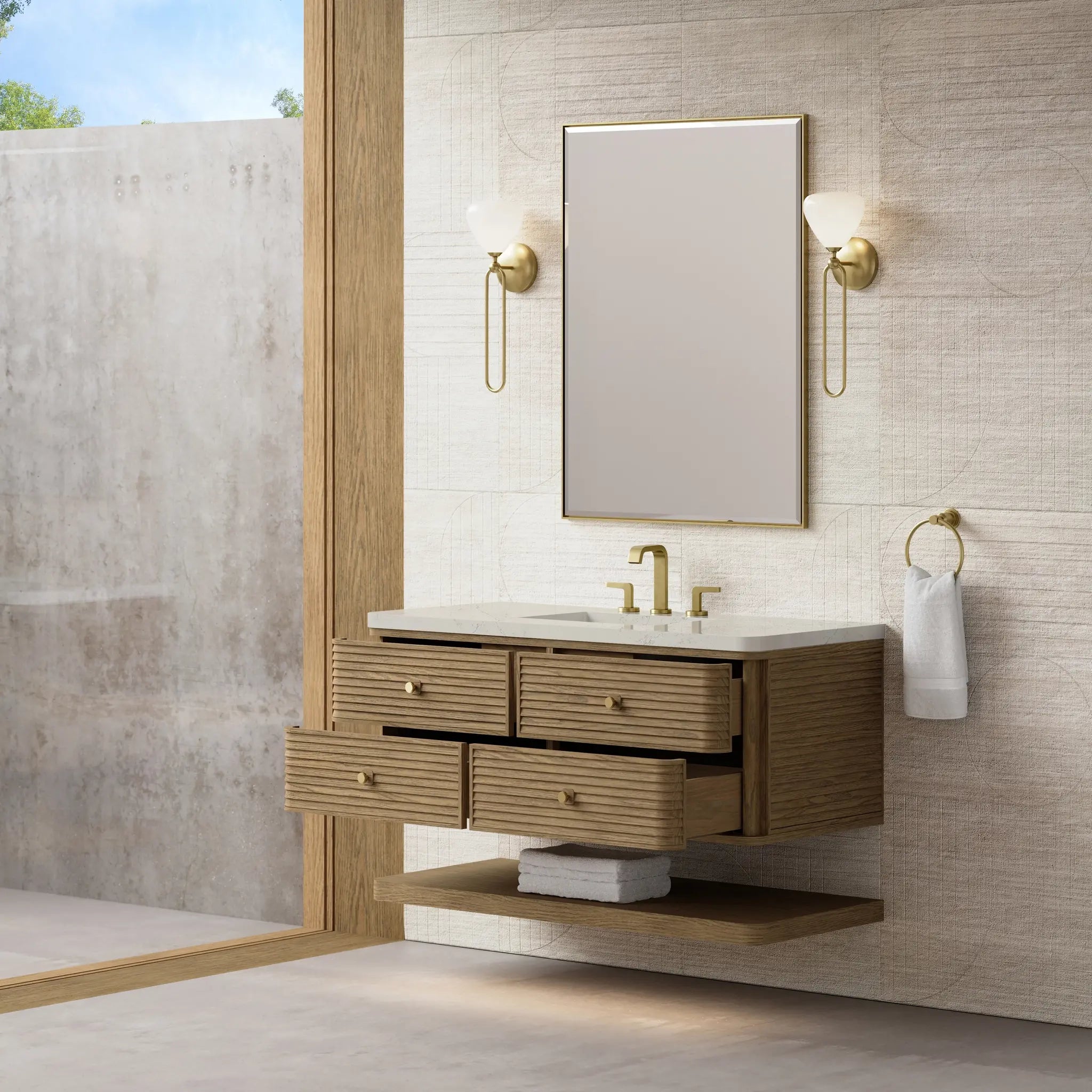48 Allamari Single Vanity In Dune Mist Standard Siberian Silestone 8 Widespread 5
