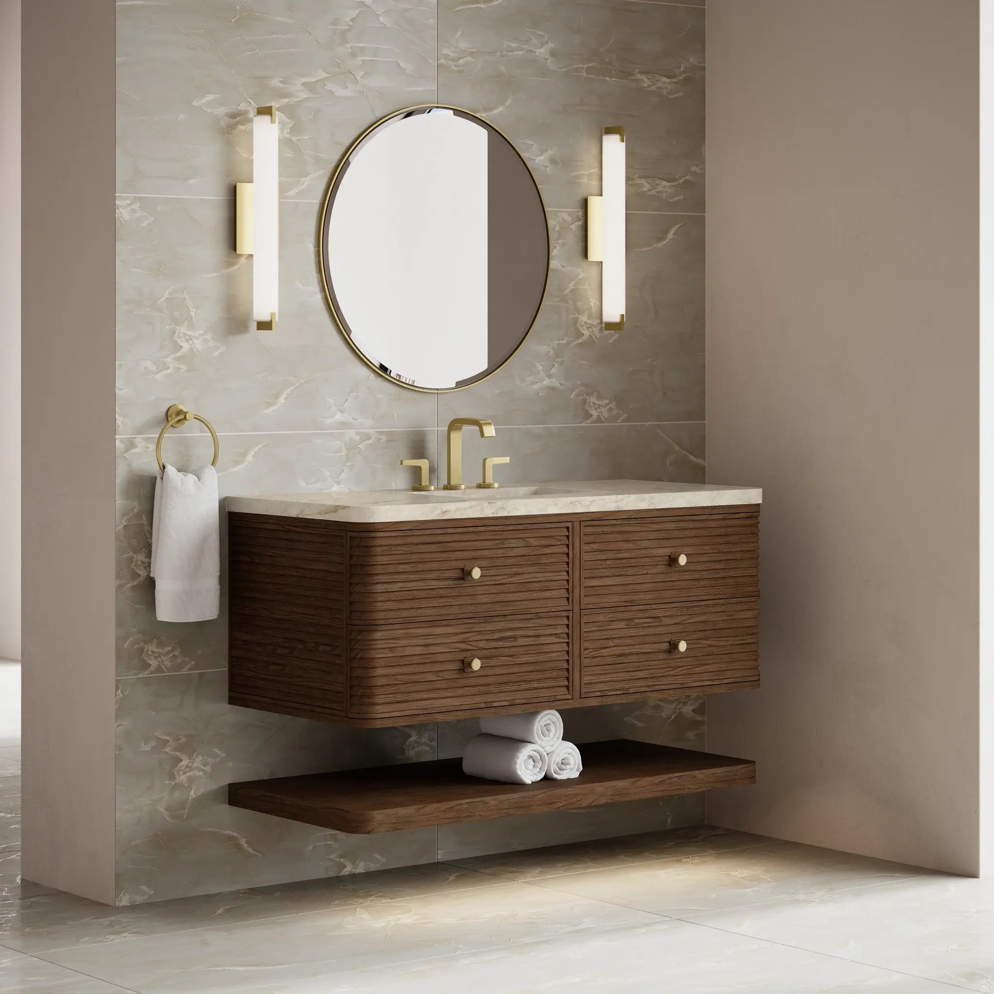 48 Allamari Single Vanity In Sable Power Enabled Tajnar Eclos 8 Widespread 6