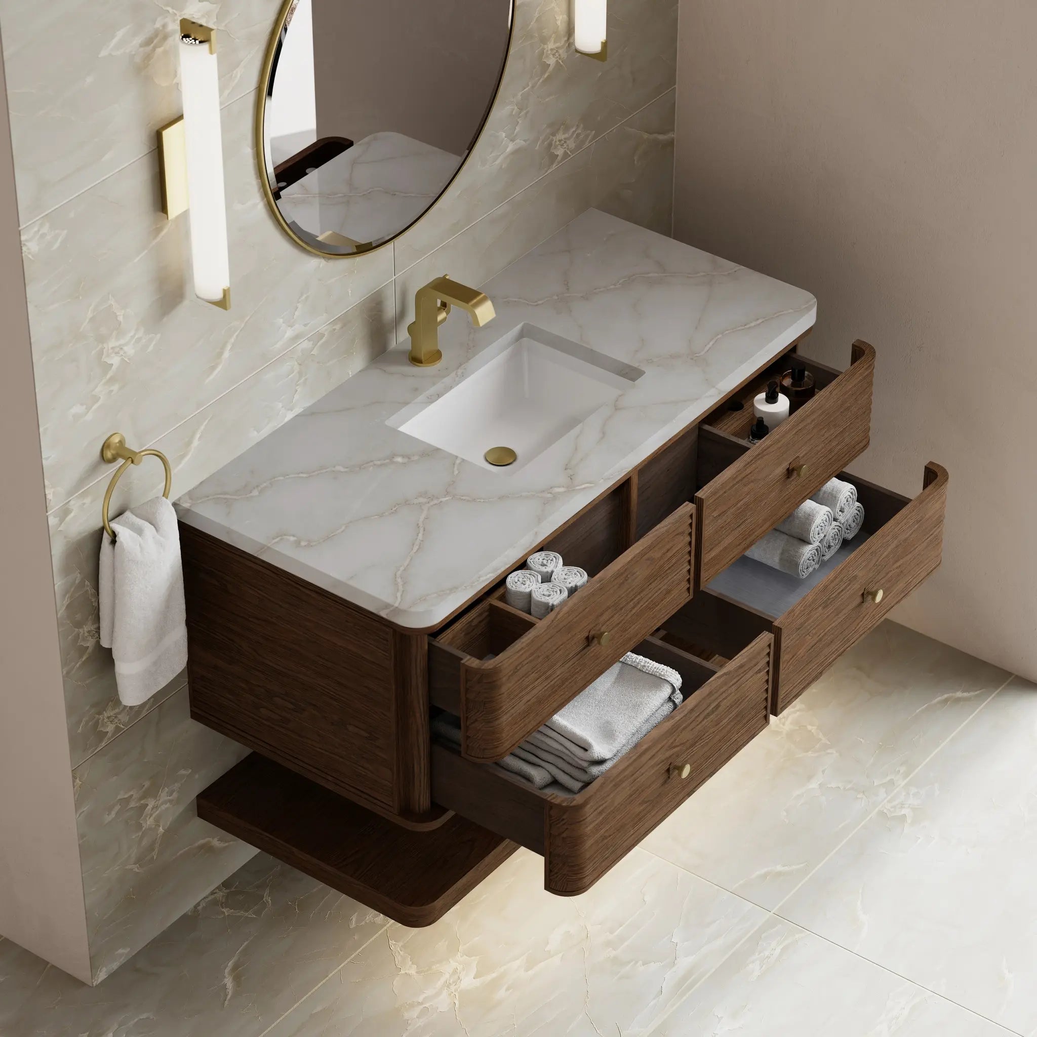 48 Allamari Single Vanity In Sable Standard Victorian Silver Silestone Single Hole 6
