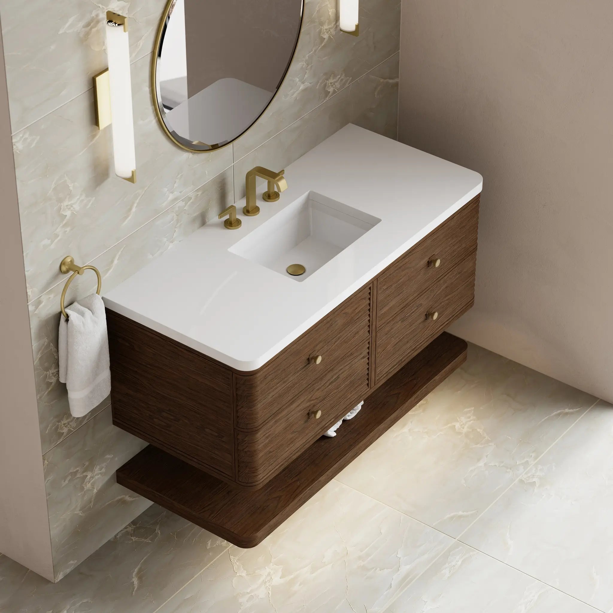 48 Allamari Single Vanity In Sable Standard White Zeus Silestone 8 Widespread 11