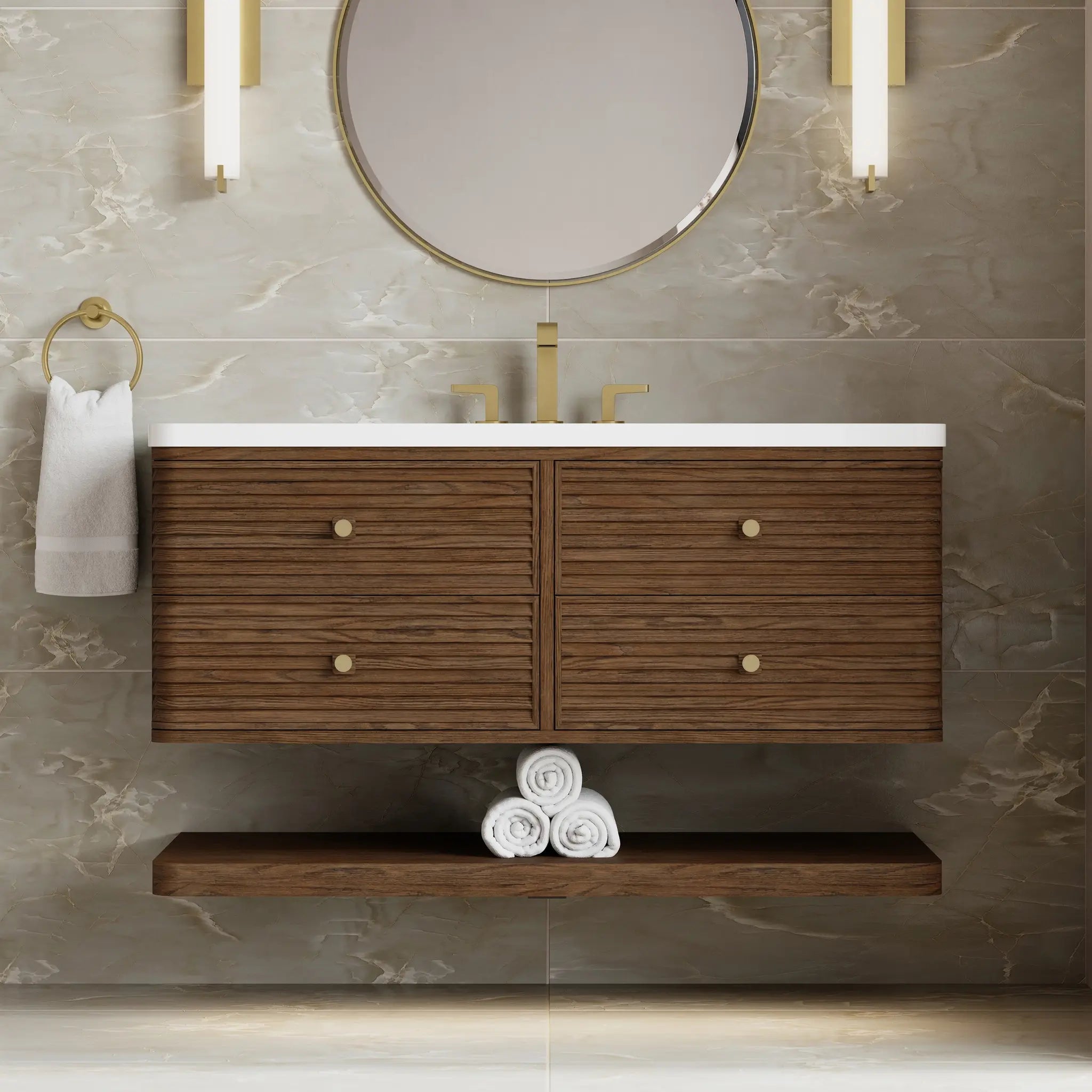 48 Allamari Single Vanity In Sable Standard White Zeus Silestone 8 Widespread 5