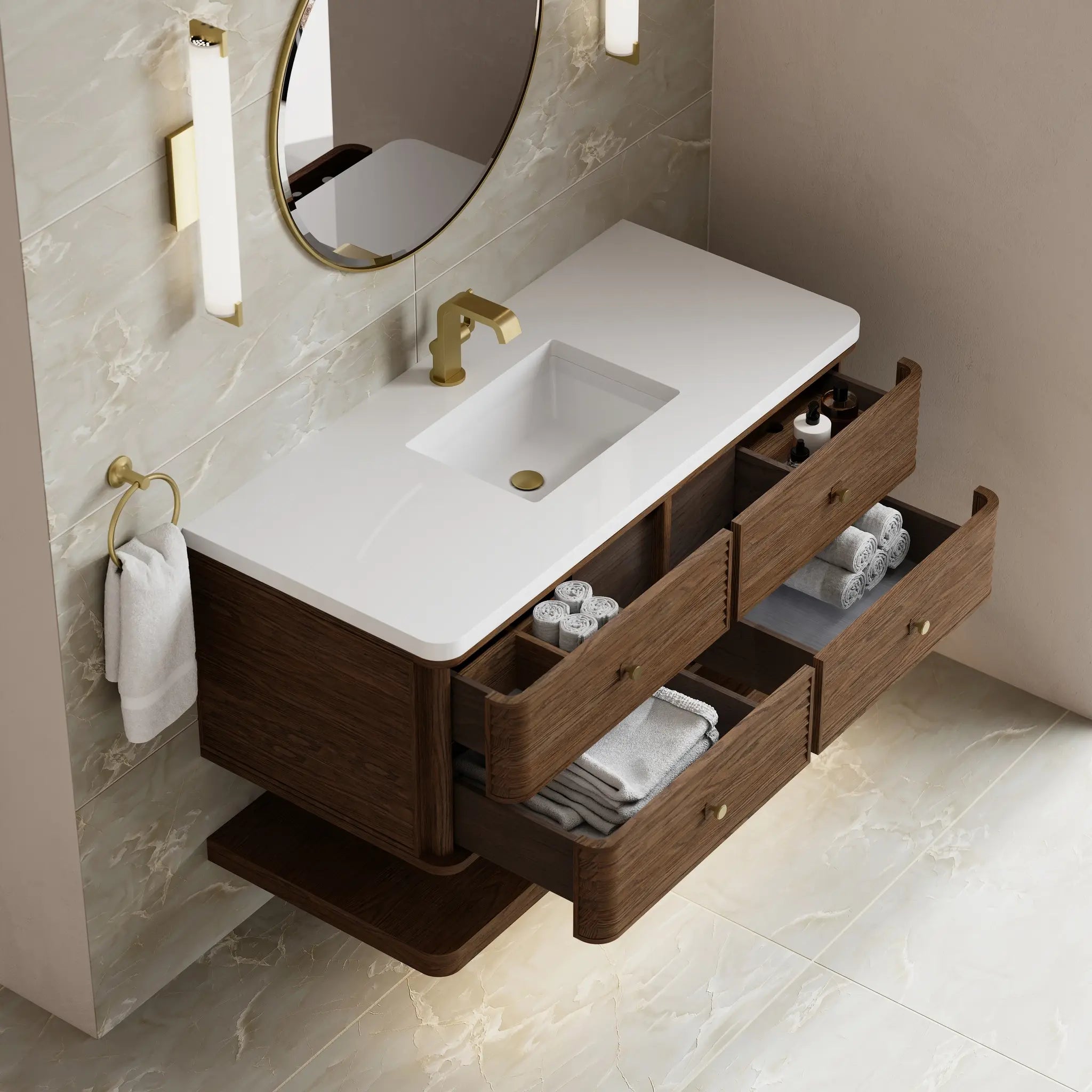 48 Allamari Single Vanity In Sable Standard White Zeus Silestone Single Hole 9