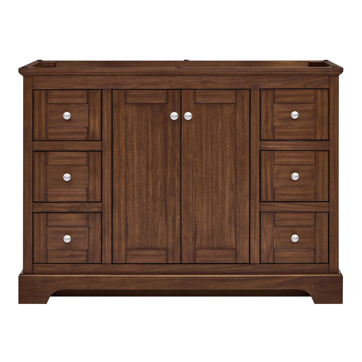 48" Avery Single Bathroom Vanity Dark Walnut Polished Chrome Trim by wyndham View 41