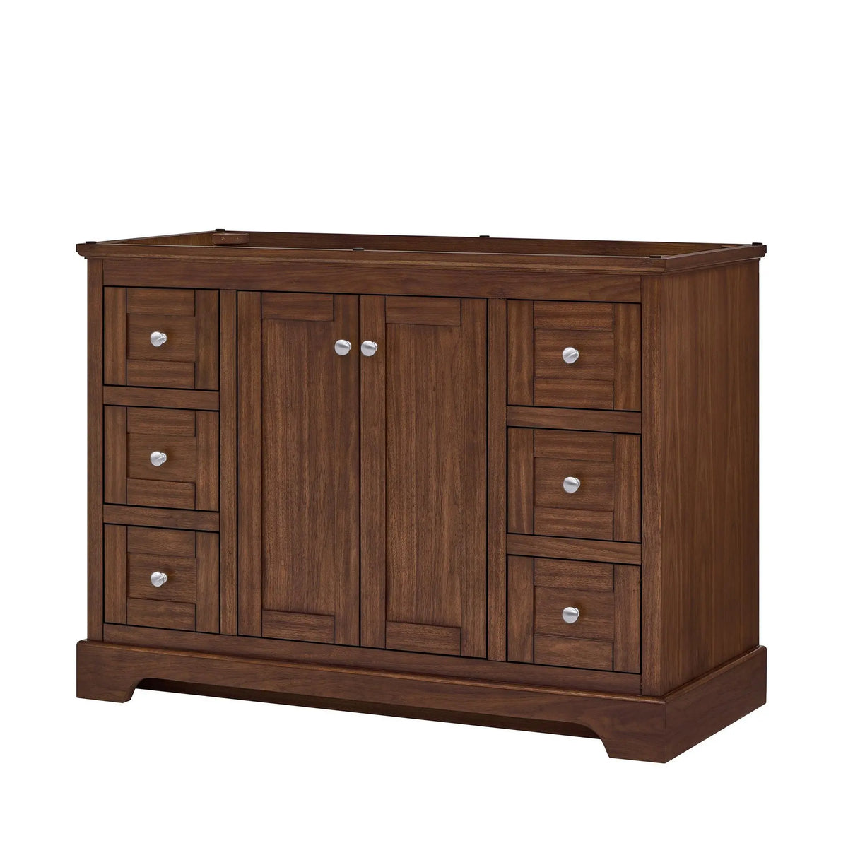 48" Avery Single Bathroom Vanity Dark Walnut Polished Chrome Trim by wyndham View 44