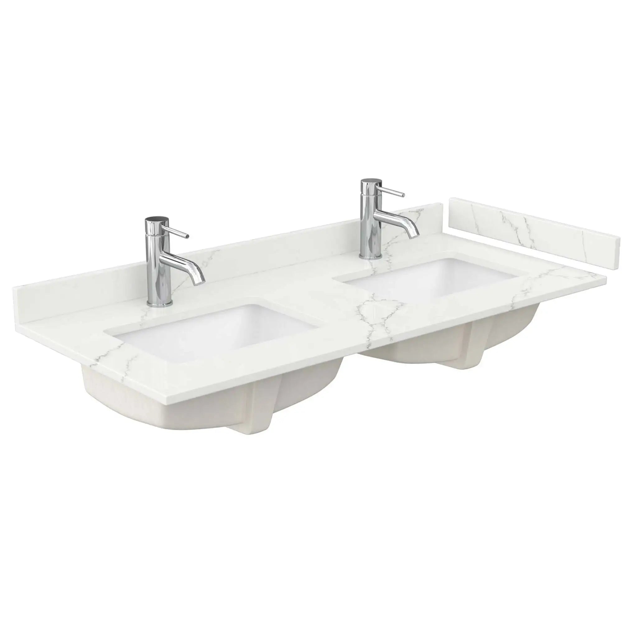 48" Beckett Double Bathroom Vanity in Dark Gray with Matte Black Trim by Wyndham
