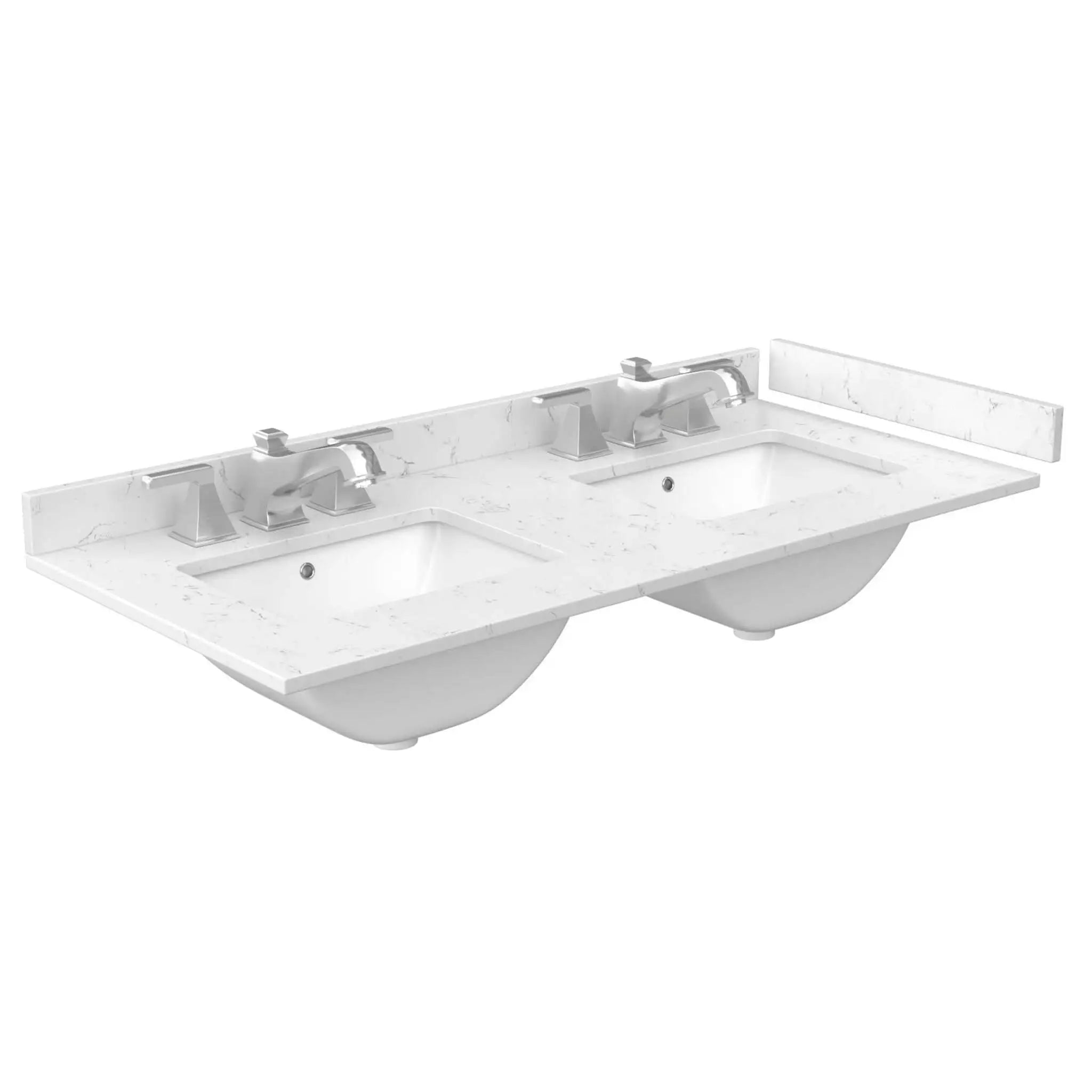 48" Beckett Double Bathroom Vanity in Whitewashed Oak with Matte Black Trim by Wyndham