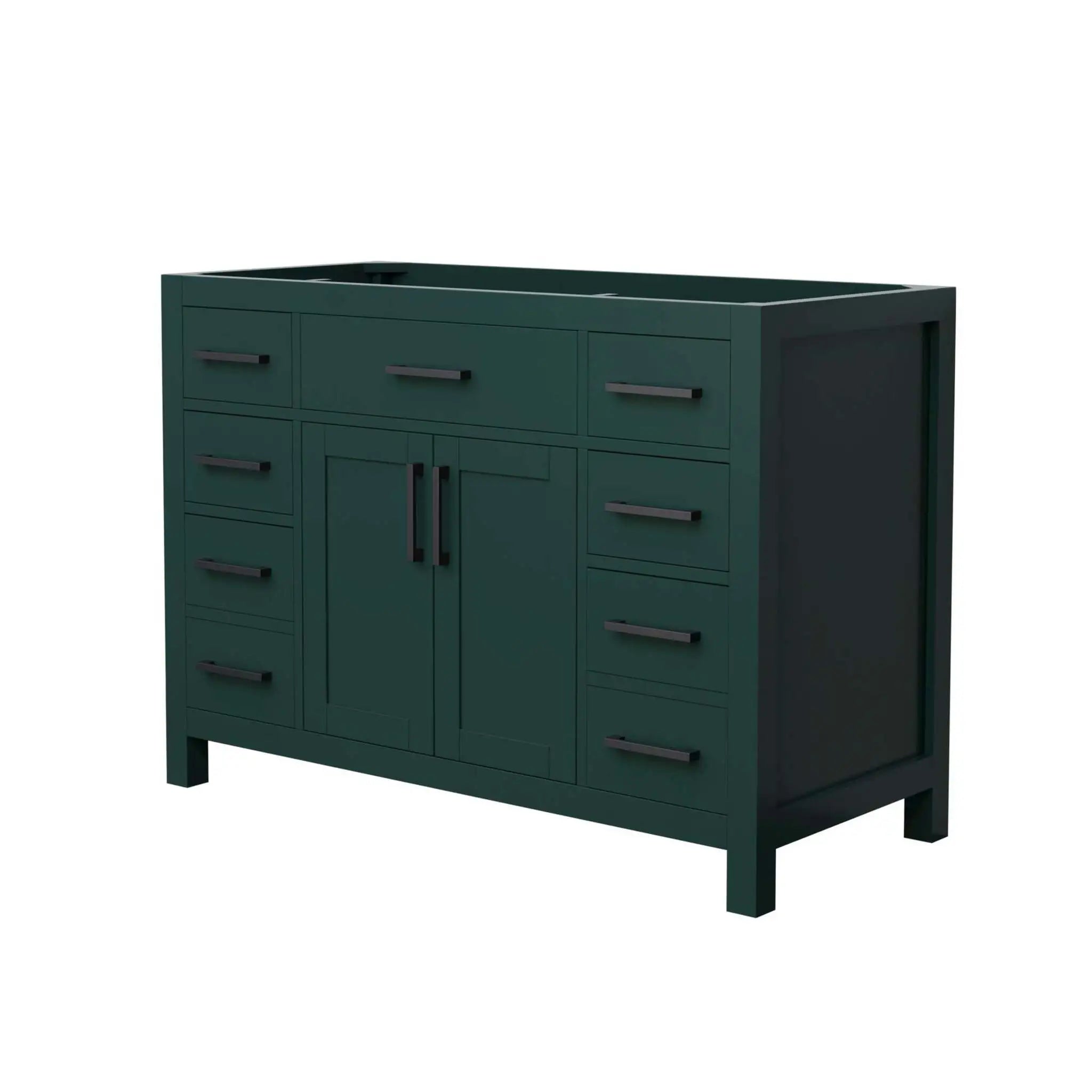 48" Beckett Single Bathroom Vanity in Green with Matte Black Trim by Wyndham