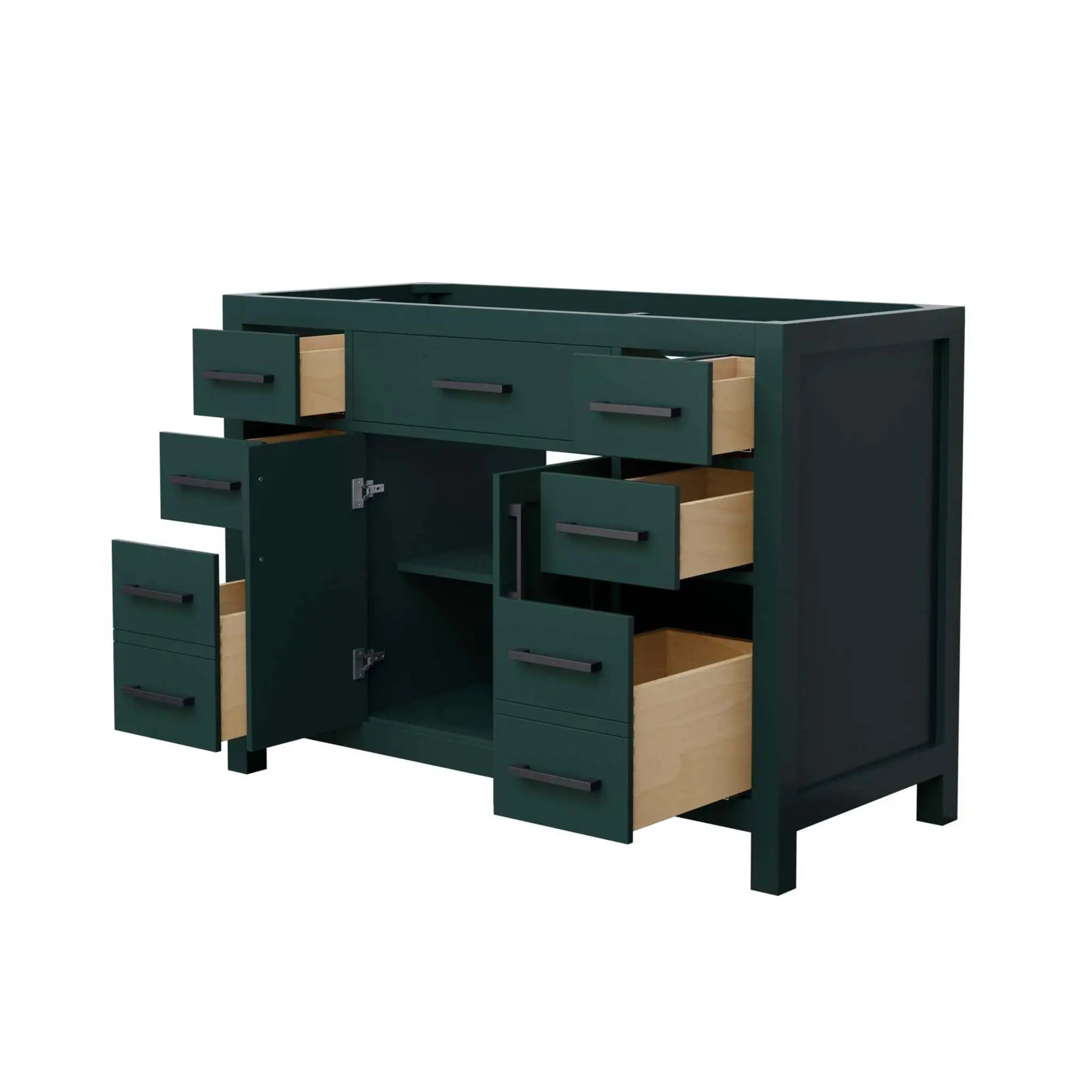 48" Beckett Single Bathroom Vanity in Green with Matte Black Trim by Wyndham
