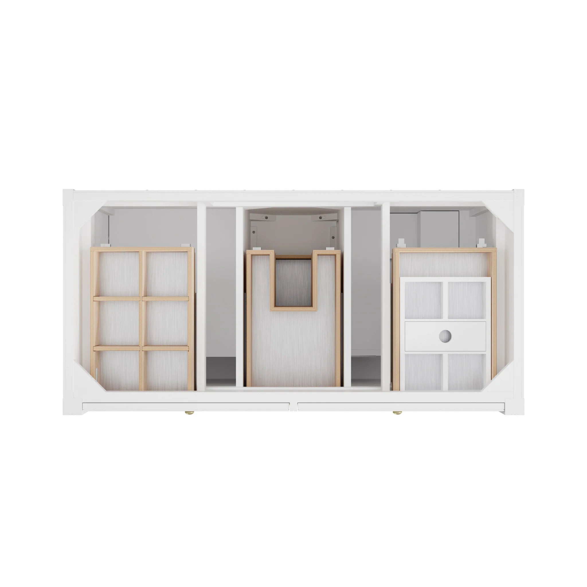 48" Bellshire Single Vanity in Bright White w/FreePower Wireless Charger by James Martin Vanities-Tajnar Eclos 4
