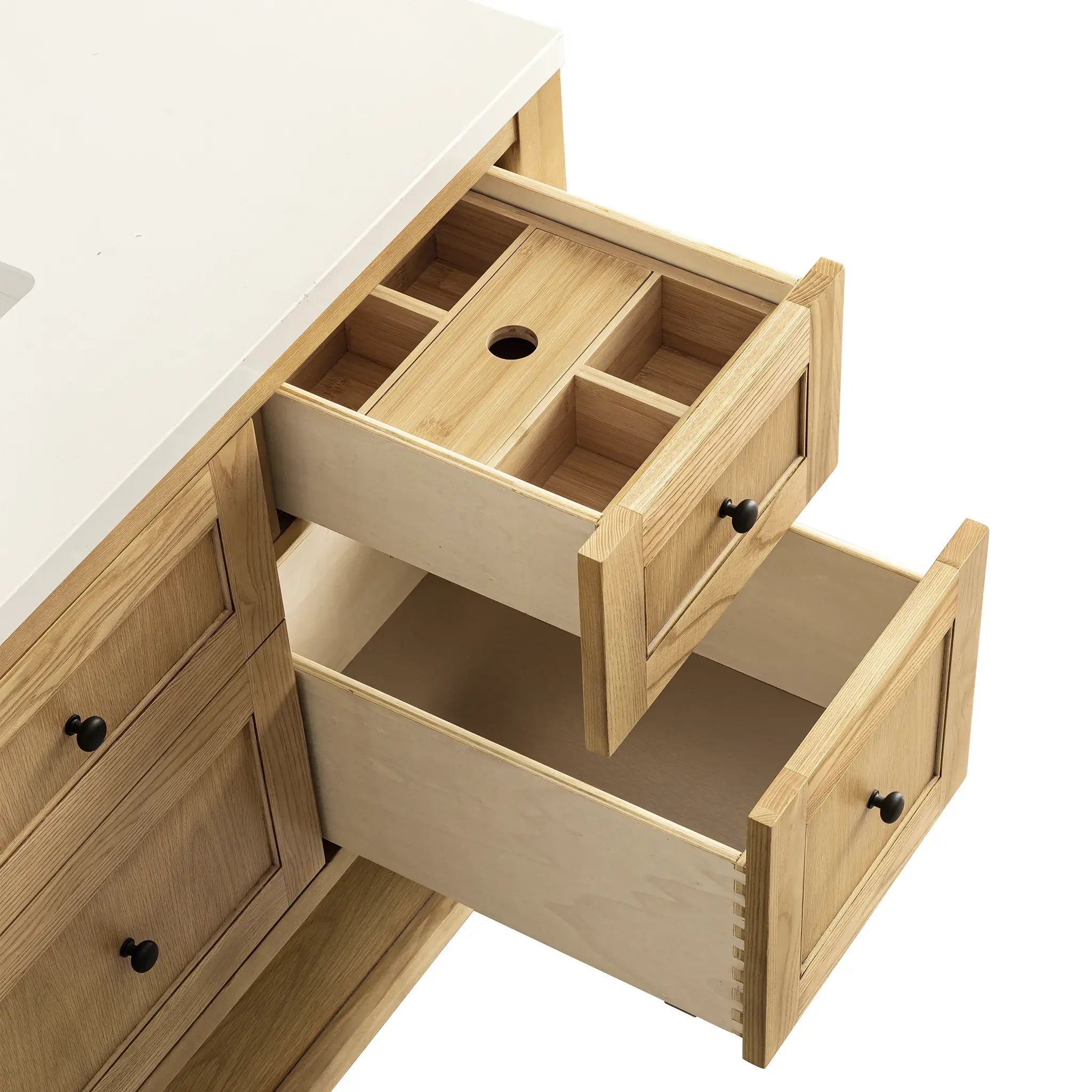 48" Breckenridge Single Vanity in Light Natural Oak w/FreePower Wireless Charger-Cabinet Only-Not Available image 6