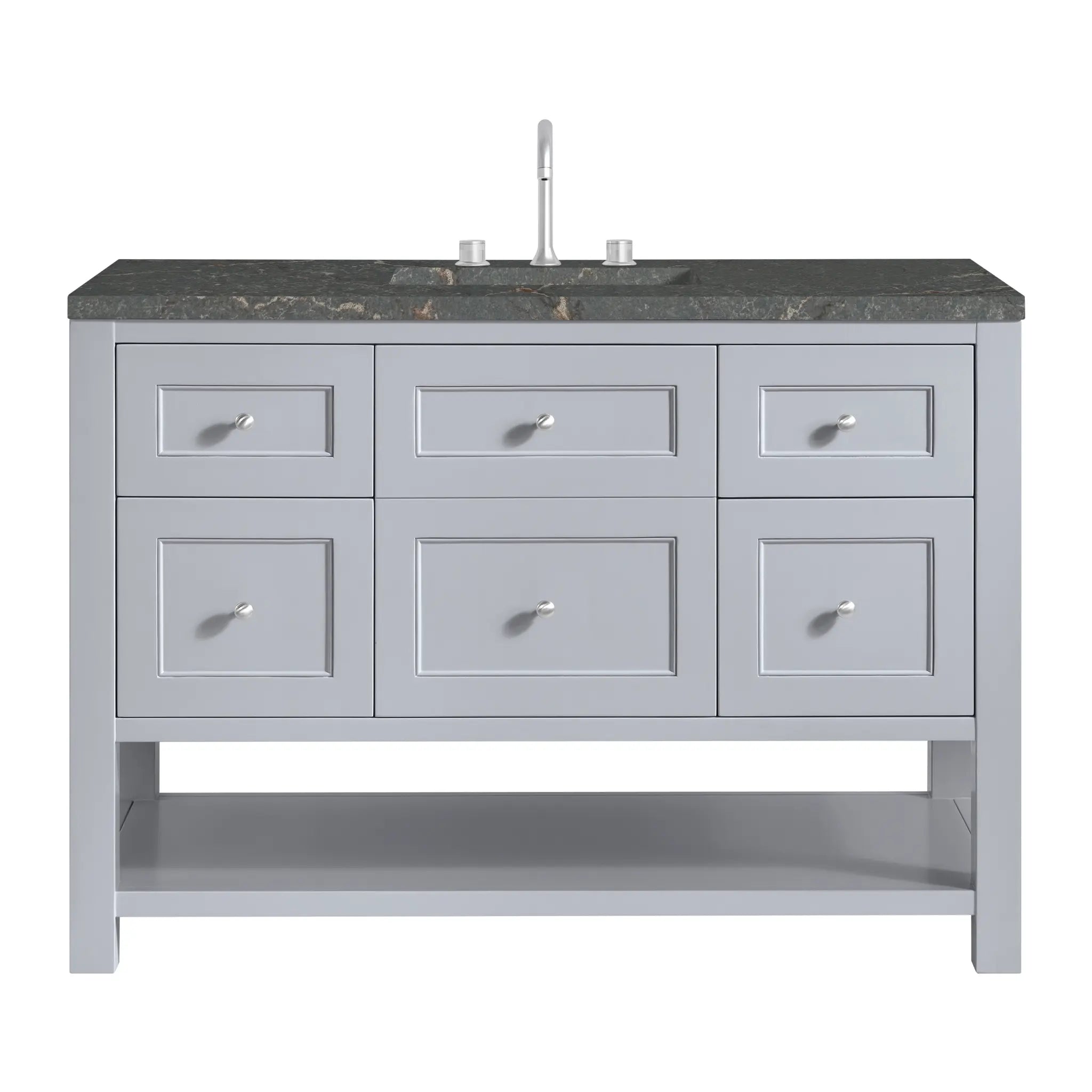 48 Breckenridge Single Vanity In Serenity Blue Power Enabled Parisien Bleu Silestone 8 Widespread 1
