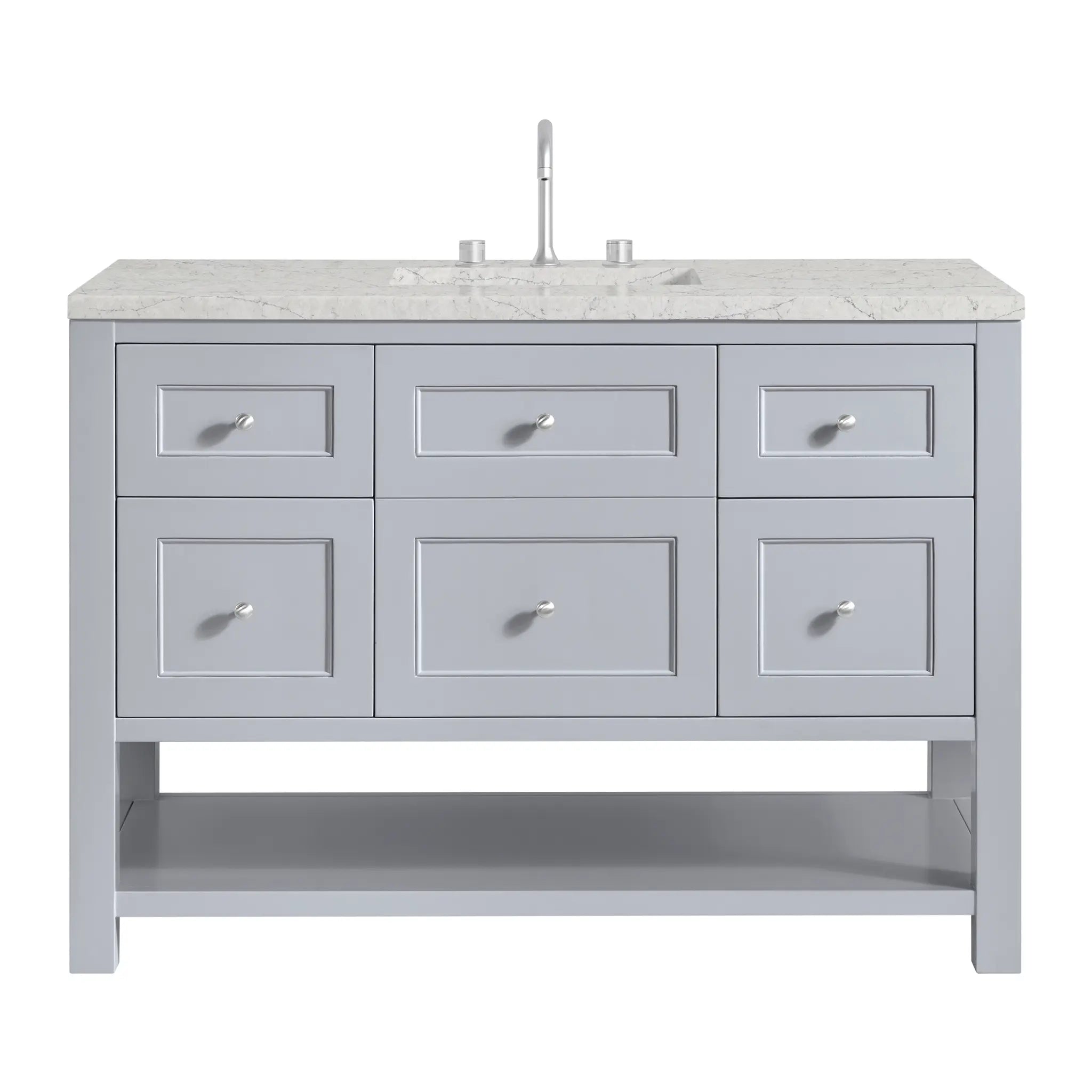 48 Breckenridge Single Vanity In Serenity Blue Standard Eternal Jasmine Pearl Silestone 8 Widespread 1