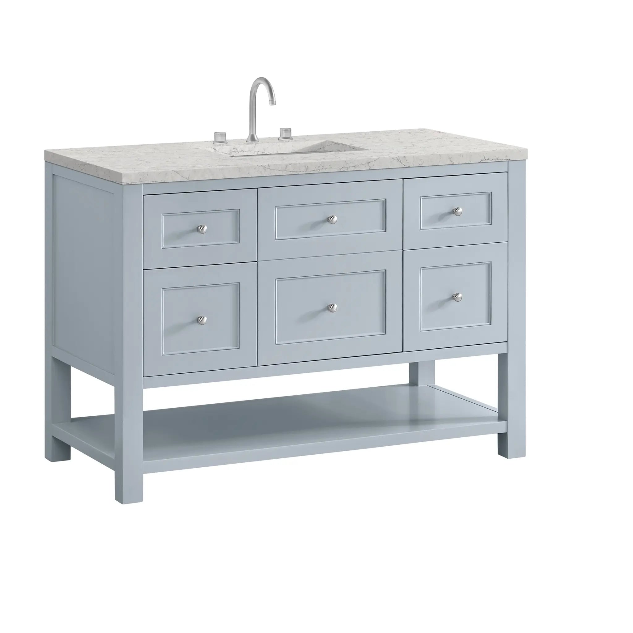 48 Breckenridge Single Vanity In Serenity Blue Standard Eternal Jasmine Pearl Silestone 8 Widespread 10