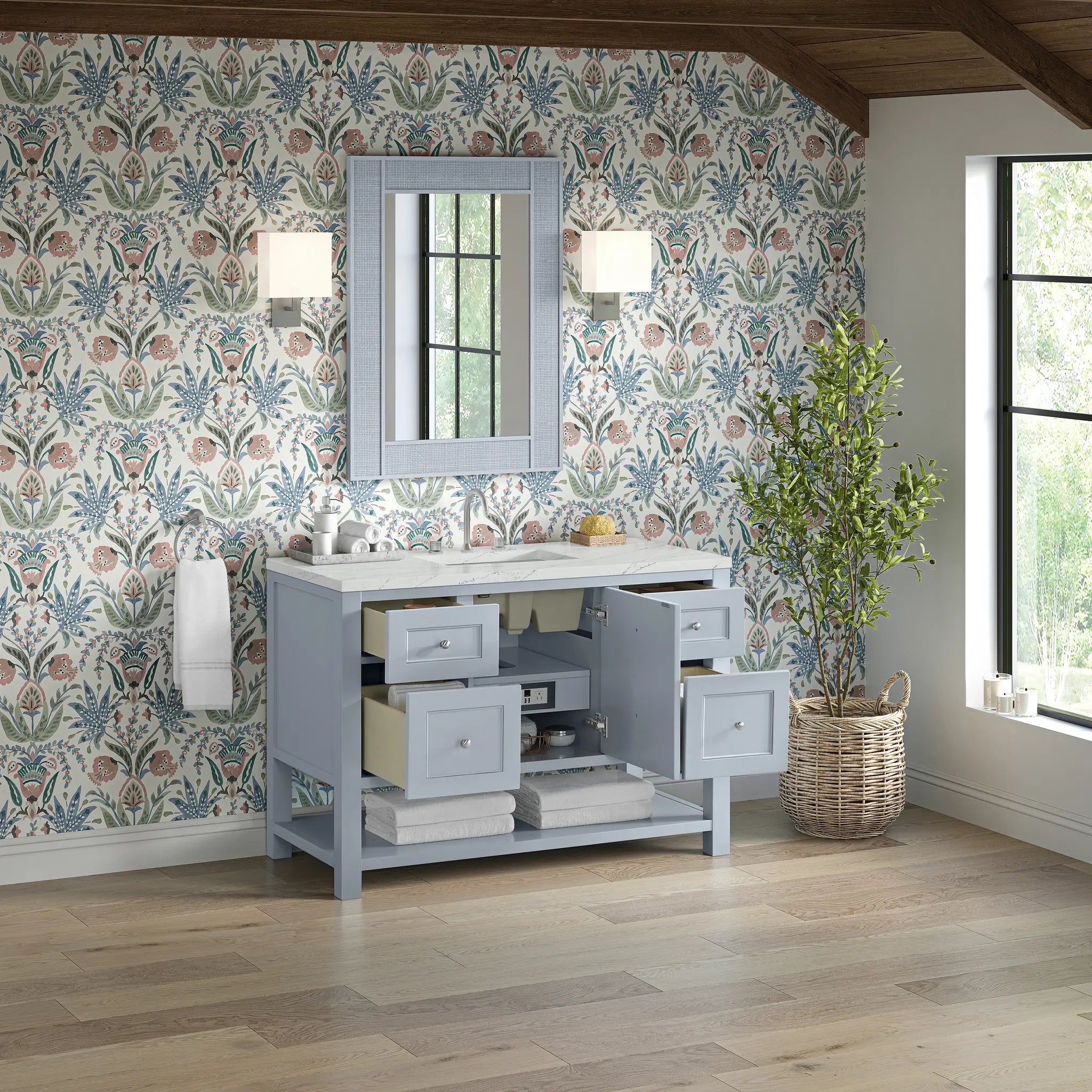 48 Breckenridge Single Vanity In Serenity Blue Standard Ethereal Noctis 8 Widespread 5