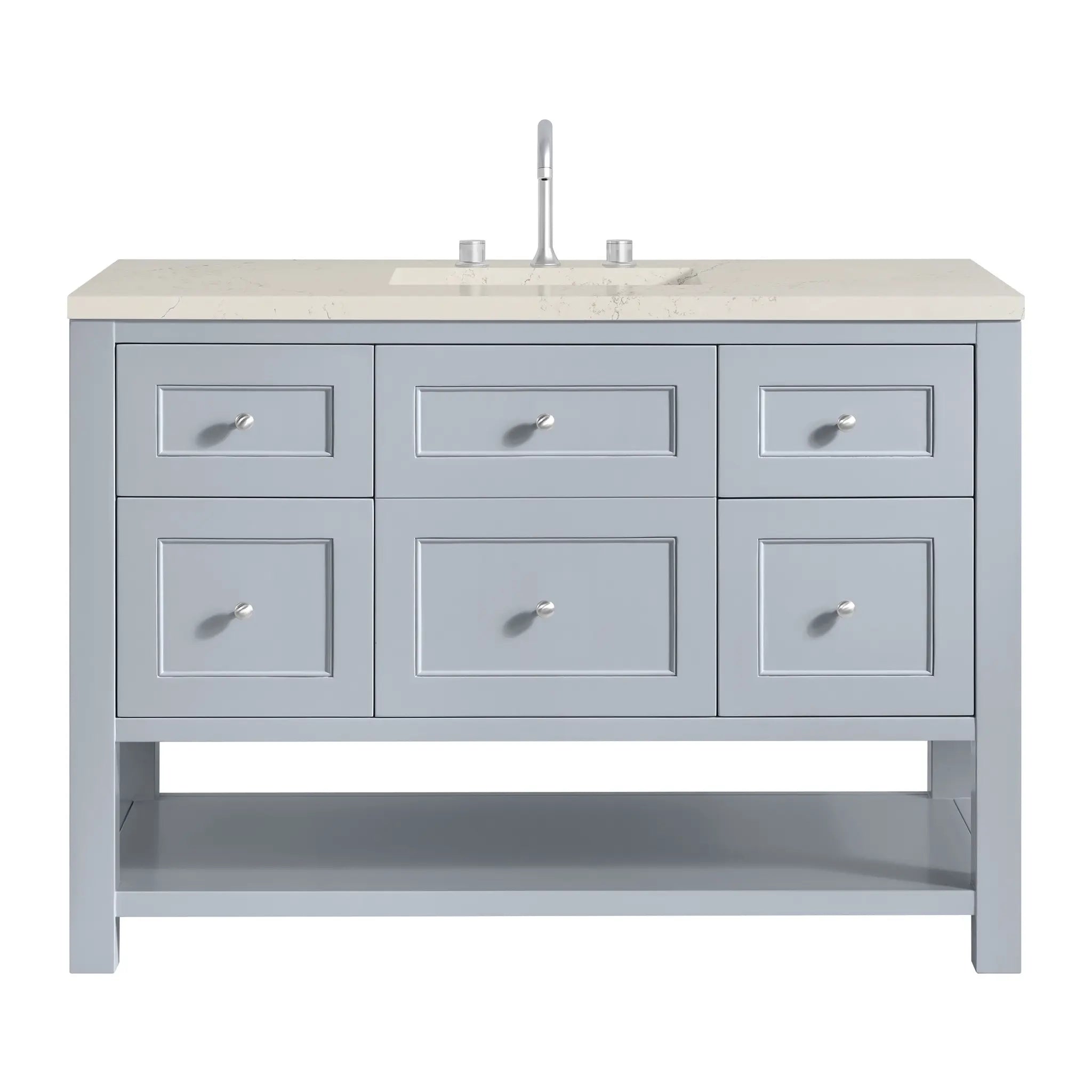 48 Breckenridge Single Vanity In Serenity Blue Standard Siberian Silestone 8 Widespread 1