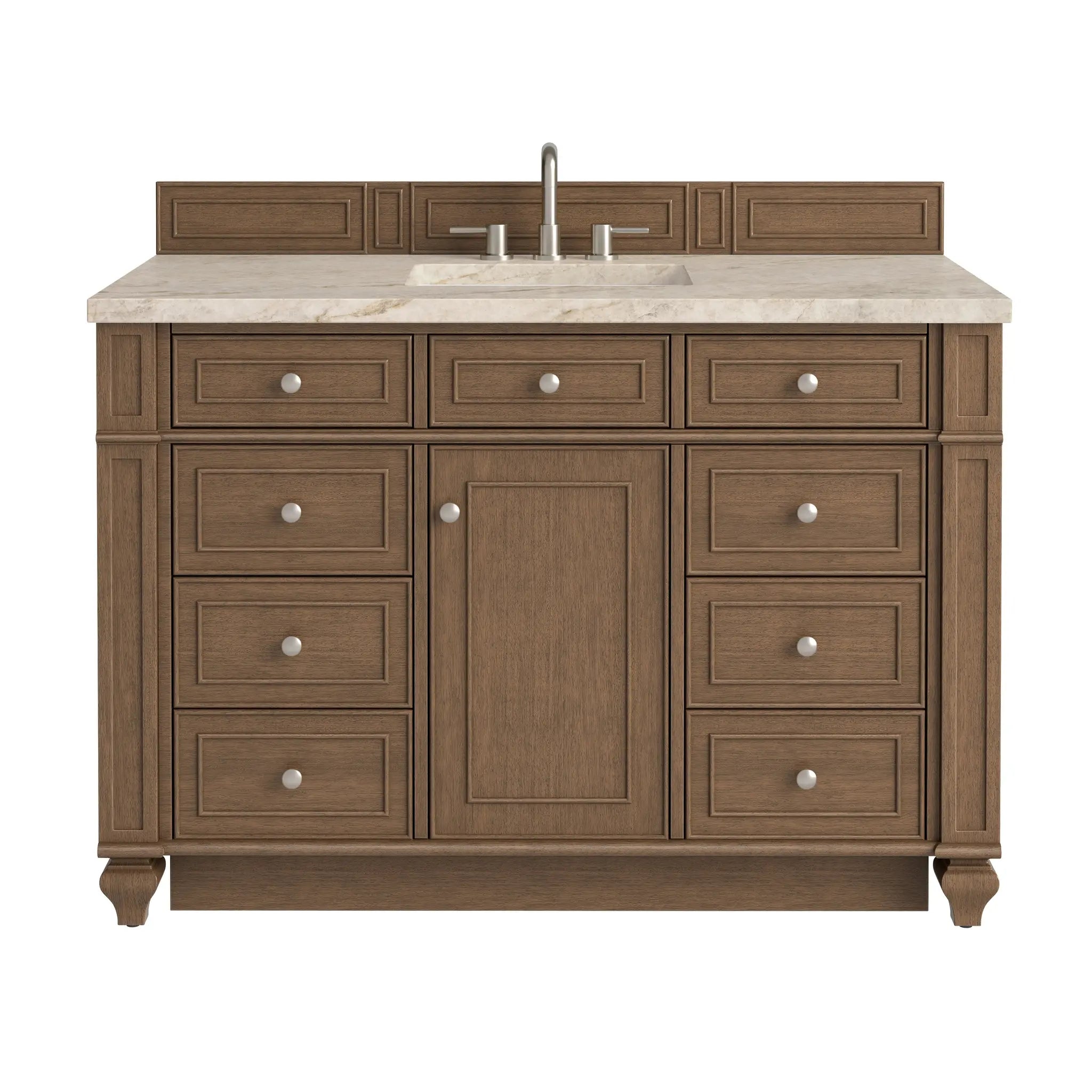 48 Bristol Single Vanity In Saddle Brown Power Enabled Tajnar Eclos 8 Widespread 1