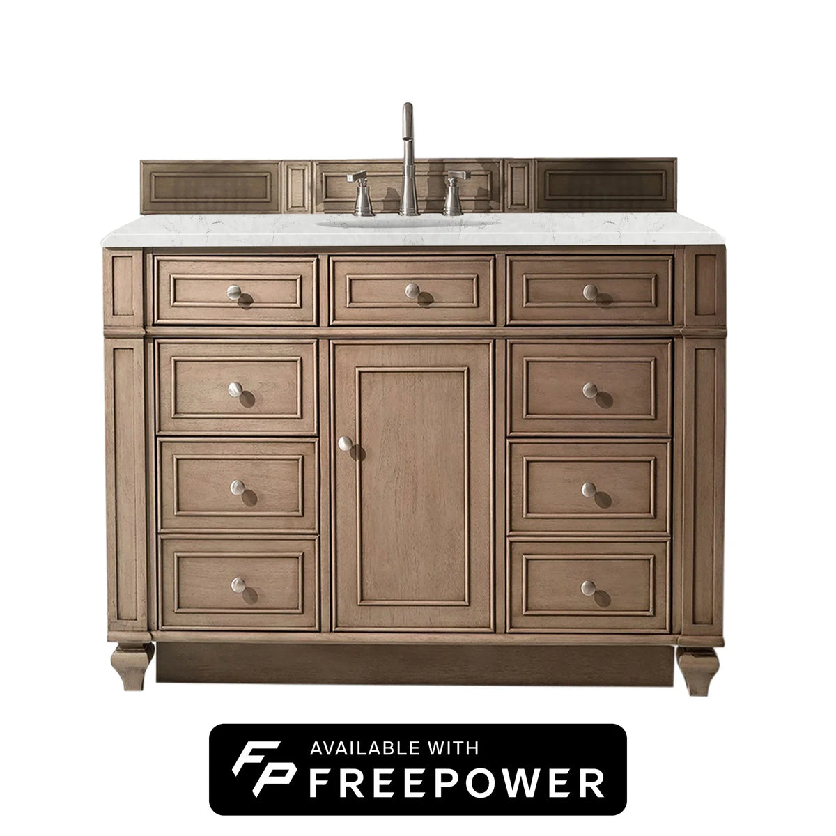 48" Bristol Single Vanity in Whitewashed Walnut by James Martin Vanities