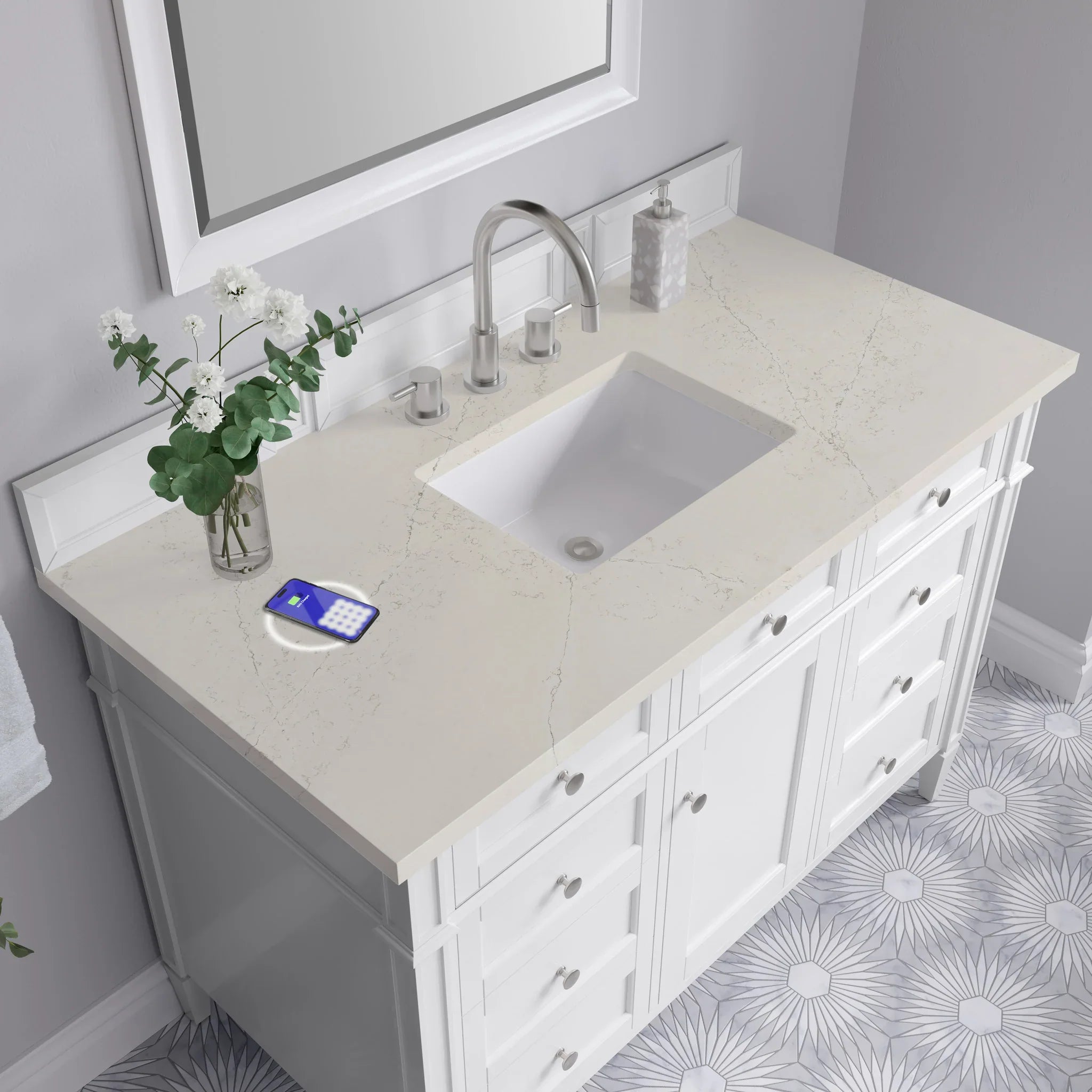 48-brittany-single-vanity-in-bright-white-w-freepower-wireless-charger-by-james-martin-vanities-siberian-silestone image 7