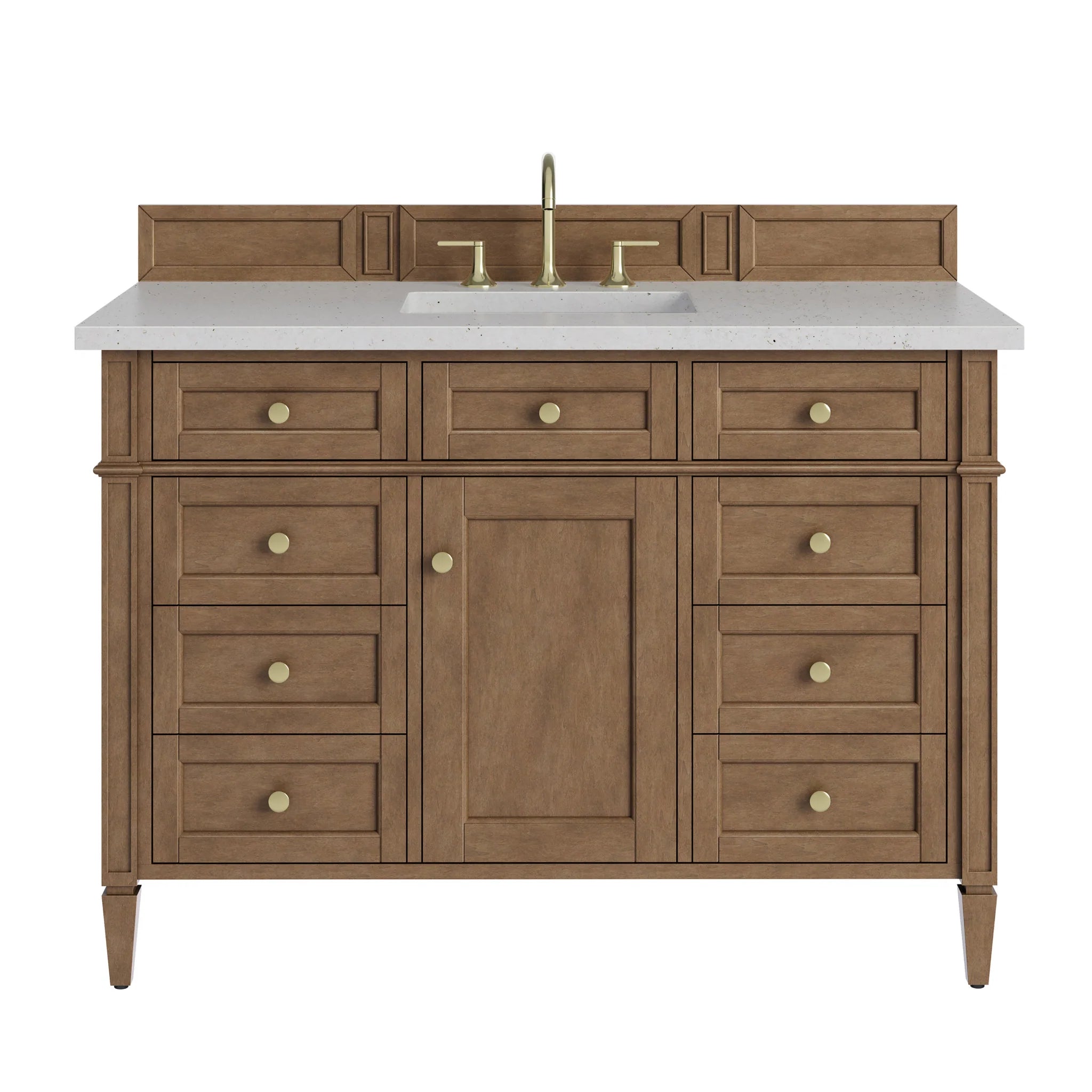 48" Brittany Single Vanity in Pecan by James Martin Vanities-Lime Delight Silestone 