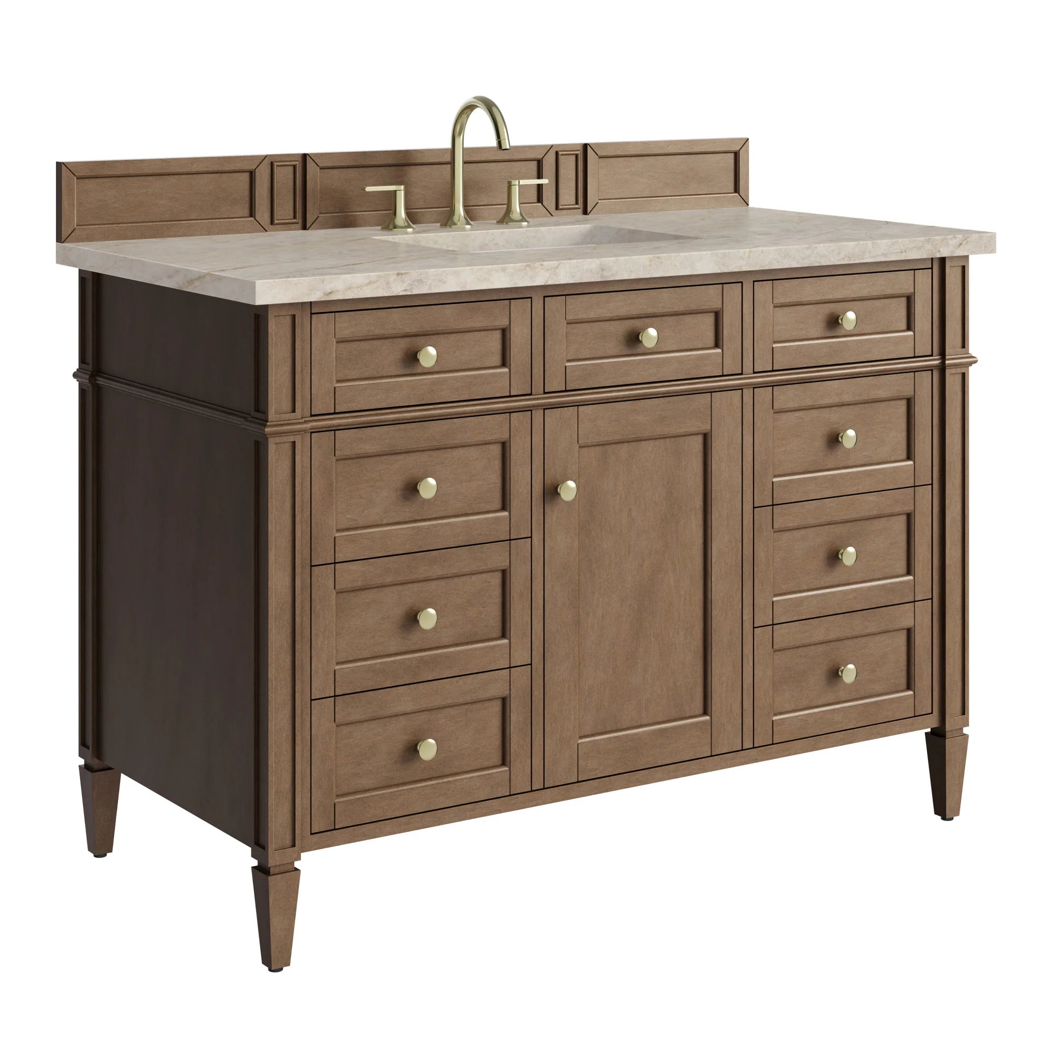 48" Brittany Single Vanity in Pecan w/FreePower Wireless Charger by James Martin Vanities-Tajnar Eclos 11
