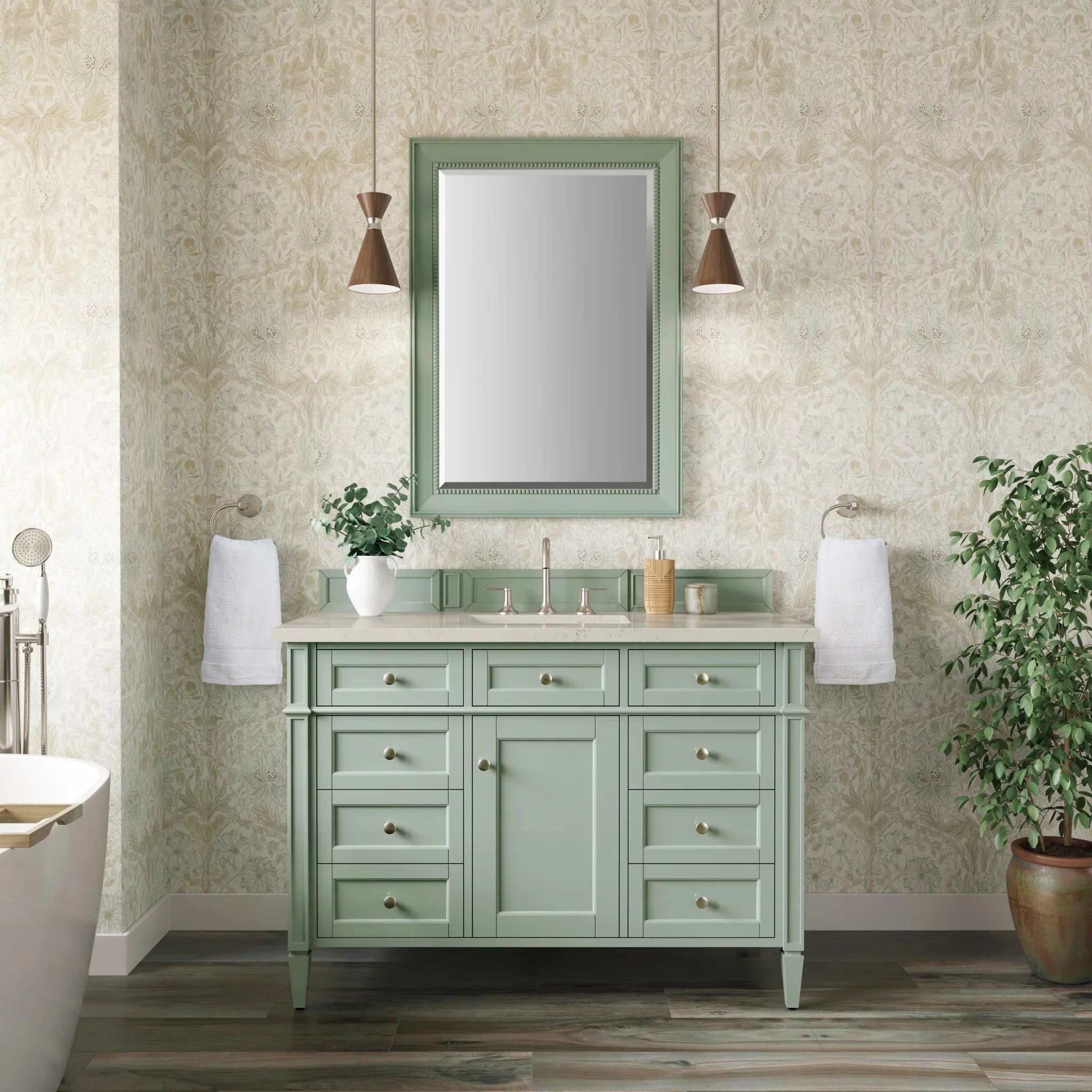 48-brittany-single-vanity-in-sage-green-w-freepower-wireless-charger-by-james-martin-vanities-siberian-silestone image 4