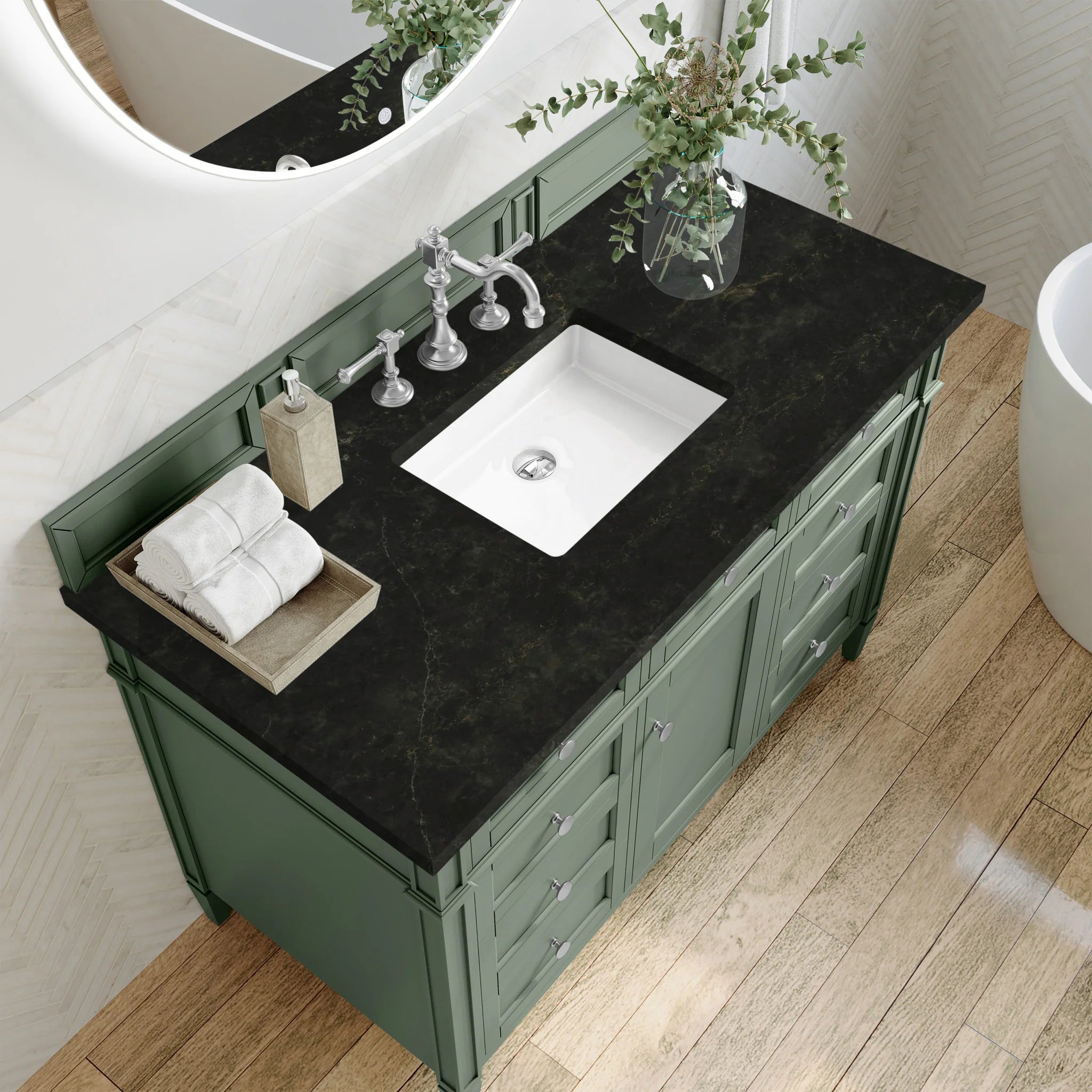48-brittany-single-vanity-in-smokey-celadon-by-james-martin-vanities-phantome-eclos-zero-silica image 6
