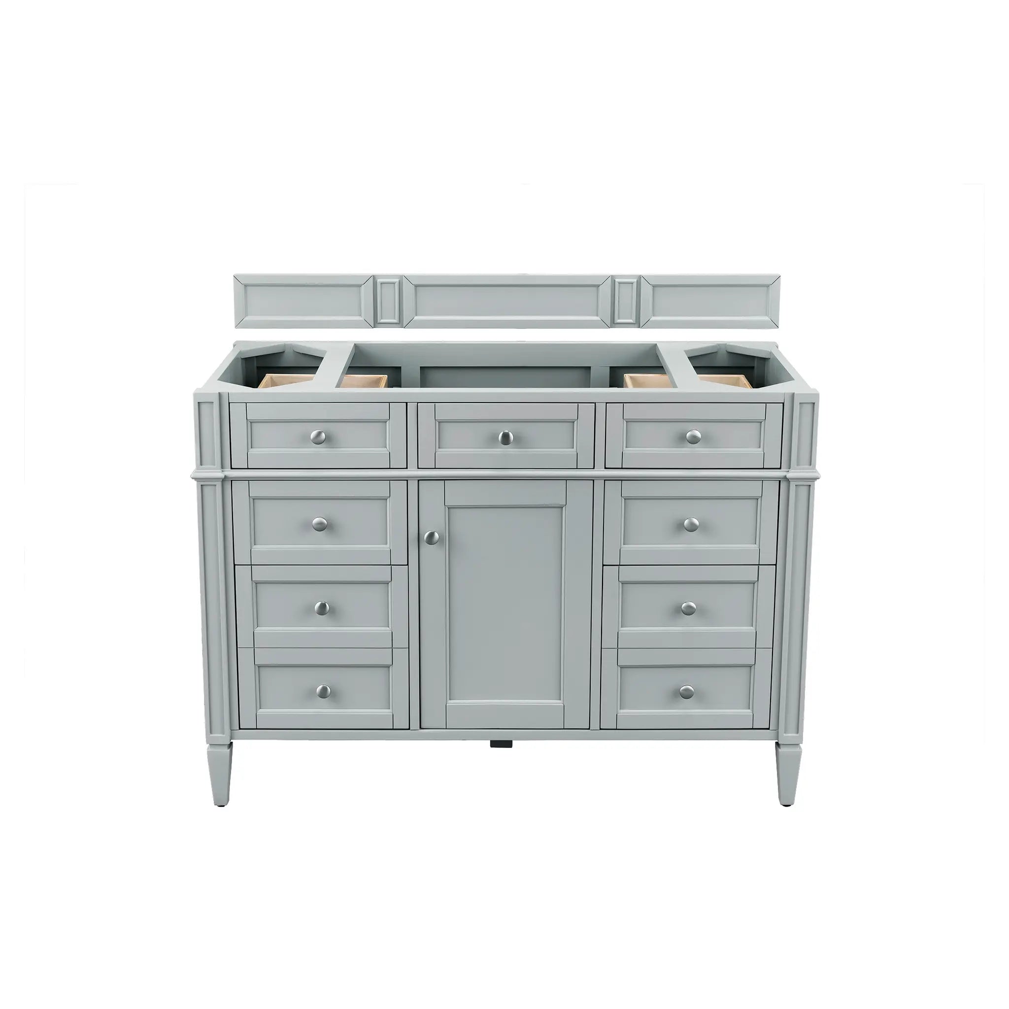 48 Brittany Single Vanity In Urban Gray Standard Siberian Silestone 8 Widespread 2