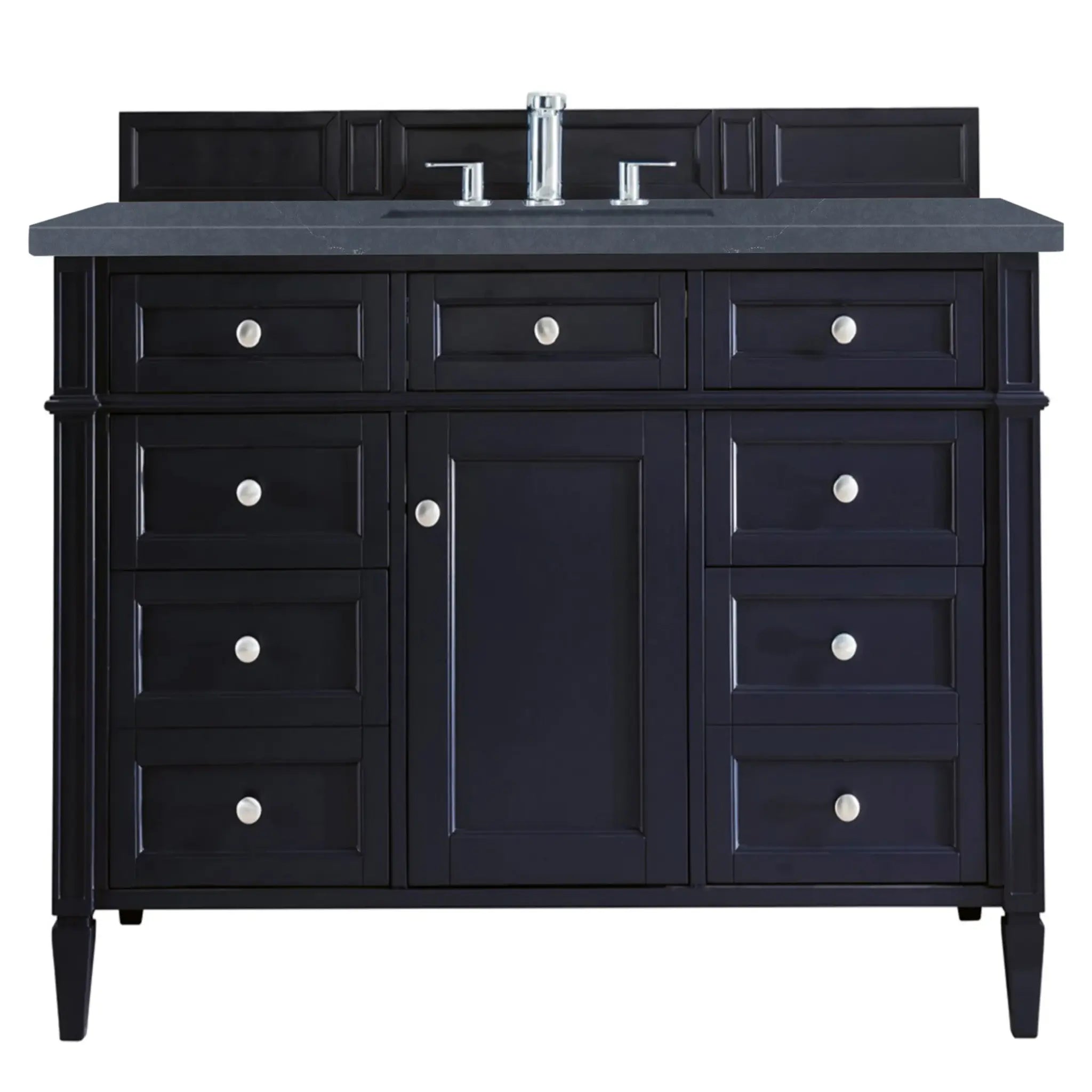 48" Brittany Single Vanity in Victory Bleu-Charcoal Soapstone Silestone-8" Widespread image