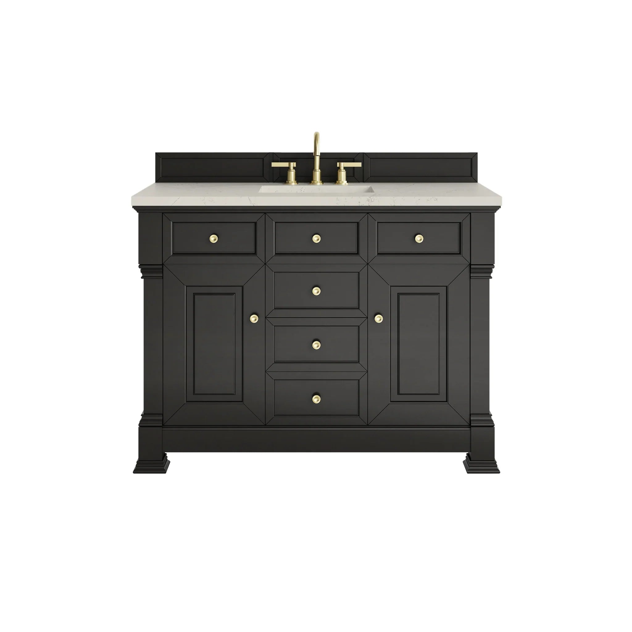 48" Brookfield Single Vanity in Black Onyx by James Martin Vanities