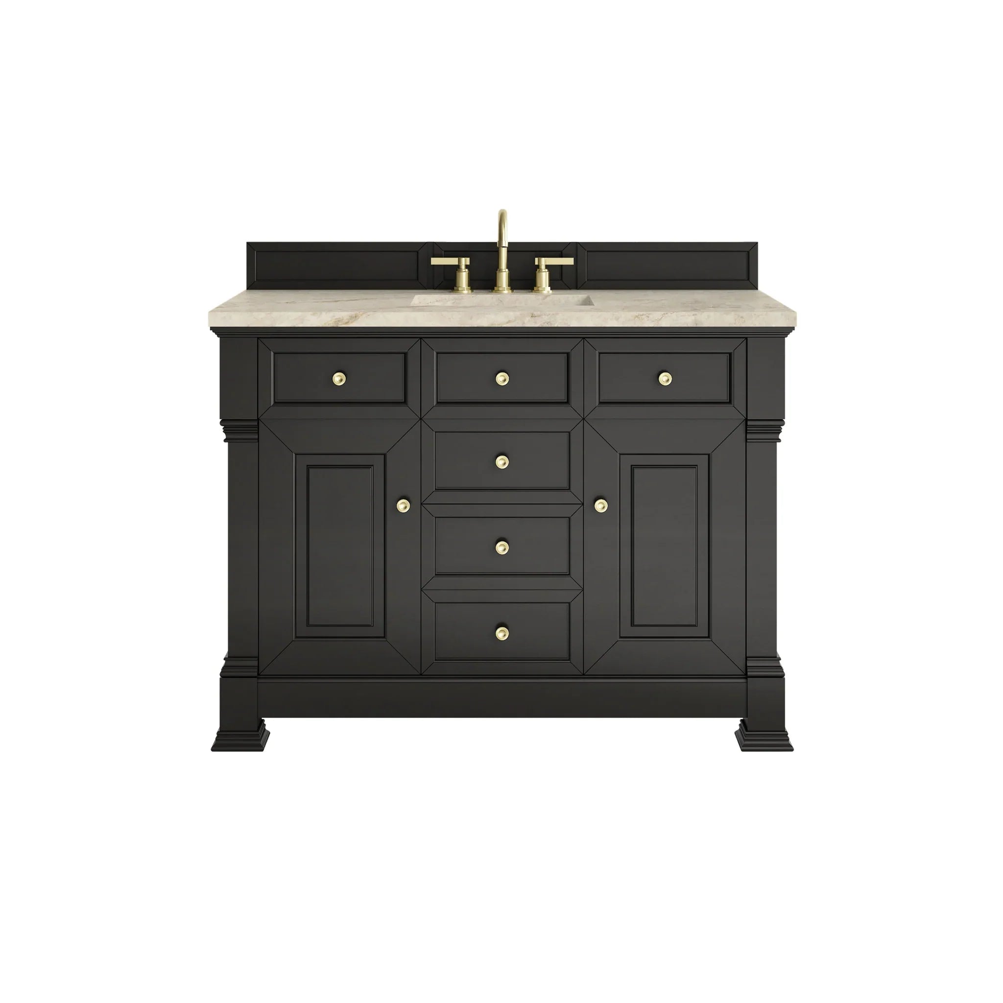48" Brookfield Single Vanity in Black Onyx by James Martin Vanities