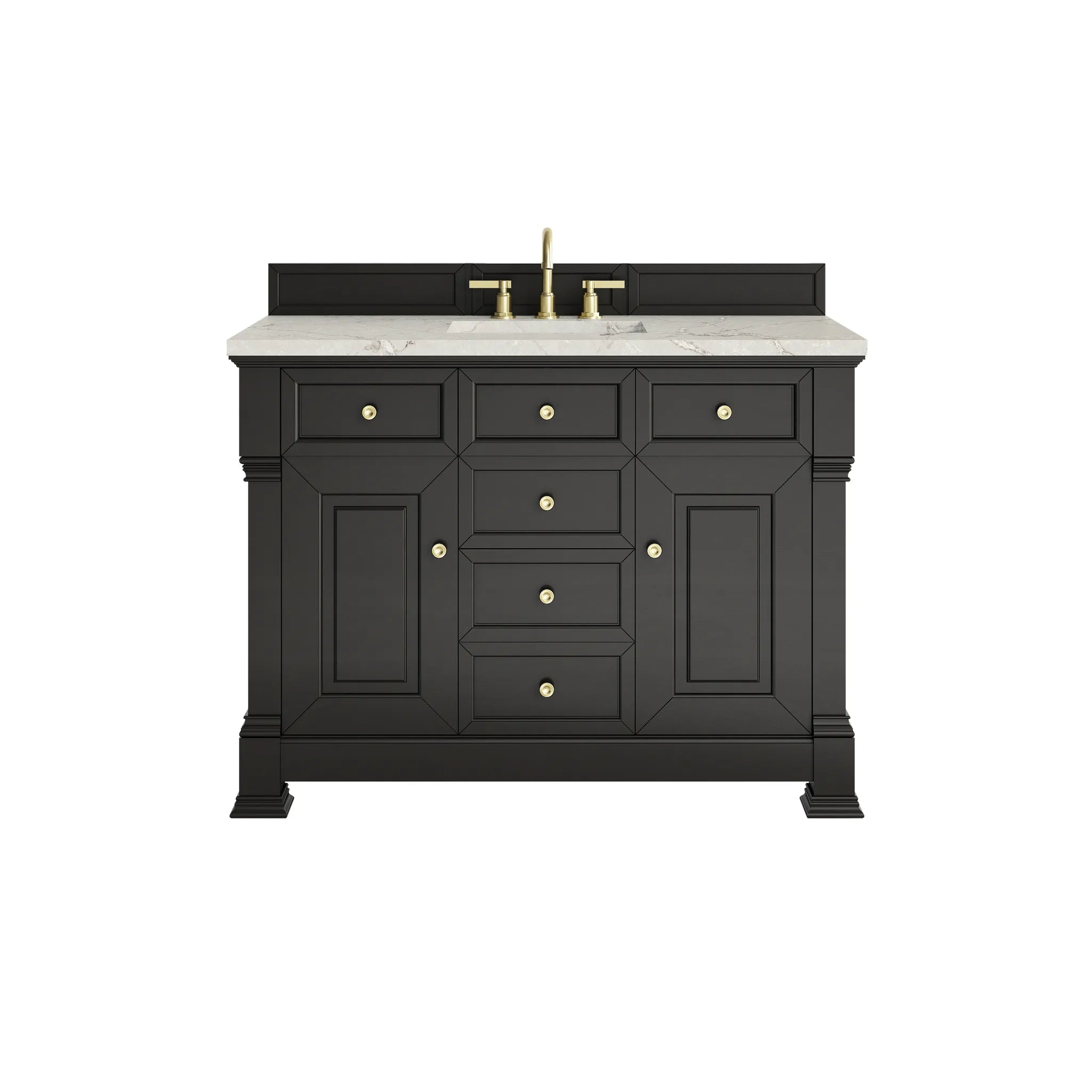 48" Brookfield Single Vanity in Black Onyx by James Martin Vanities