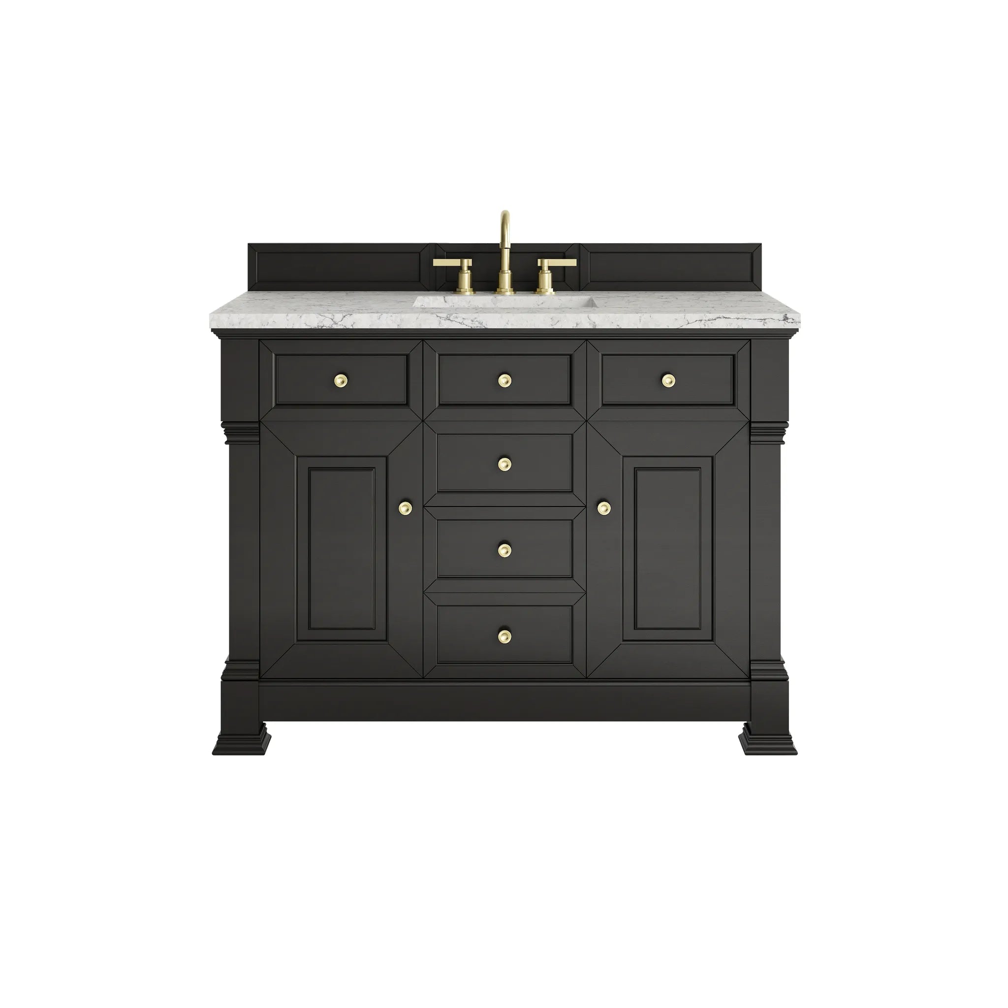 48" Brookfield Single Vanity in Black Onyx by James Martin Vanities
