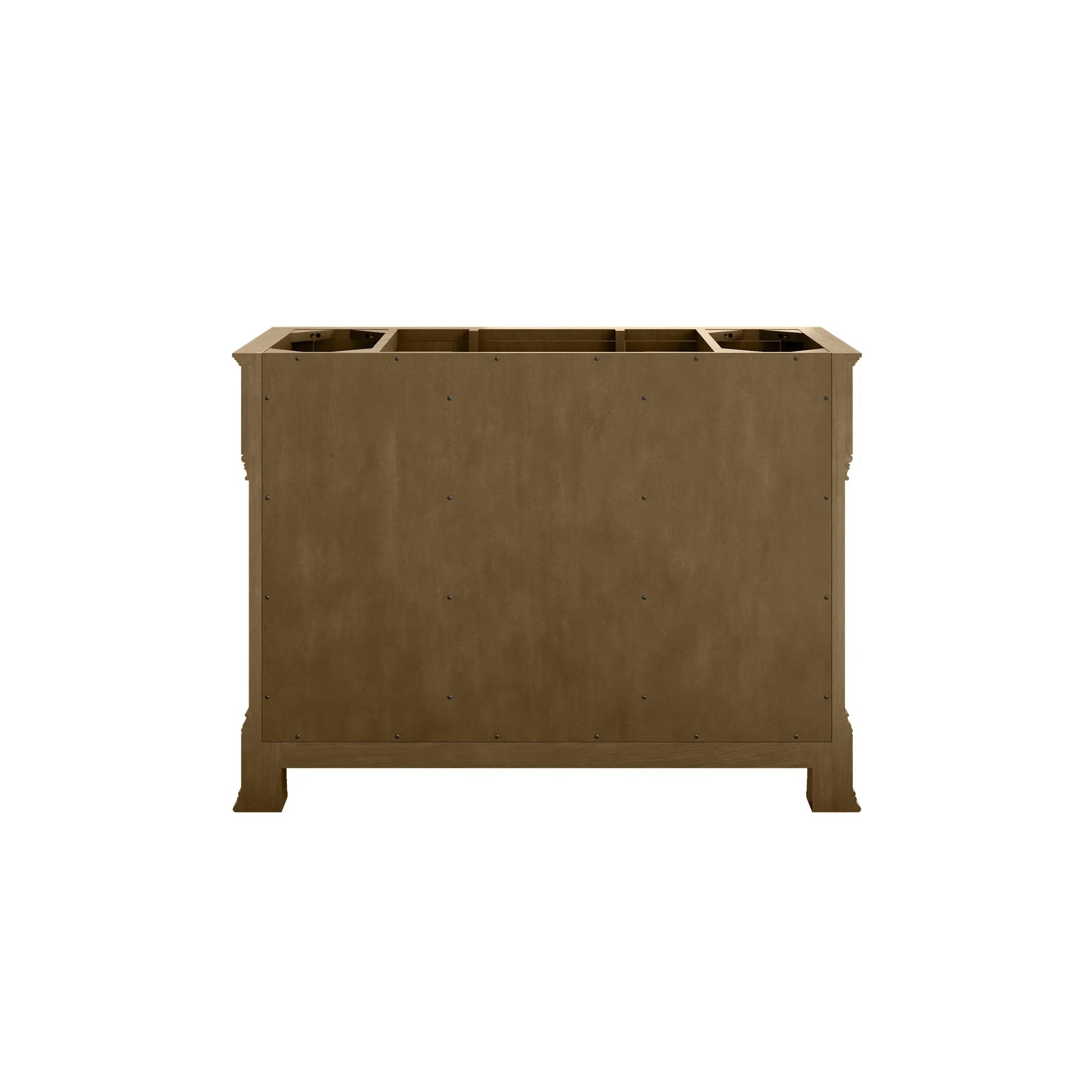 48" Brookfield Single Vanity in Honey Oak-Victorian Silver Silestone-8" Widespread image 8