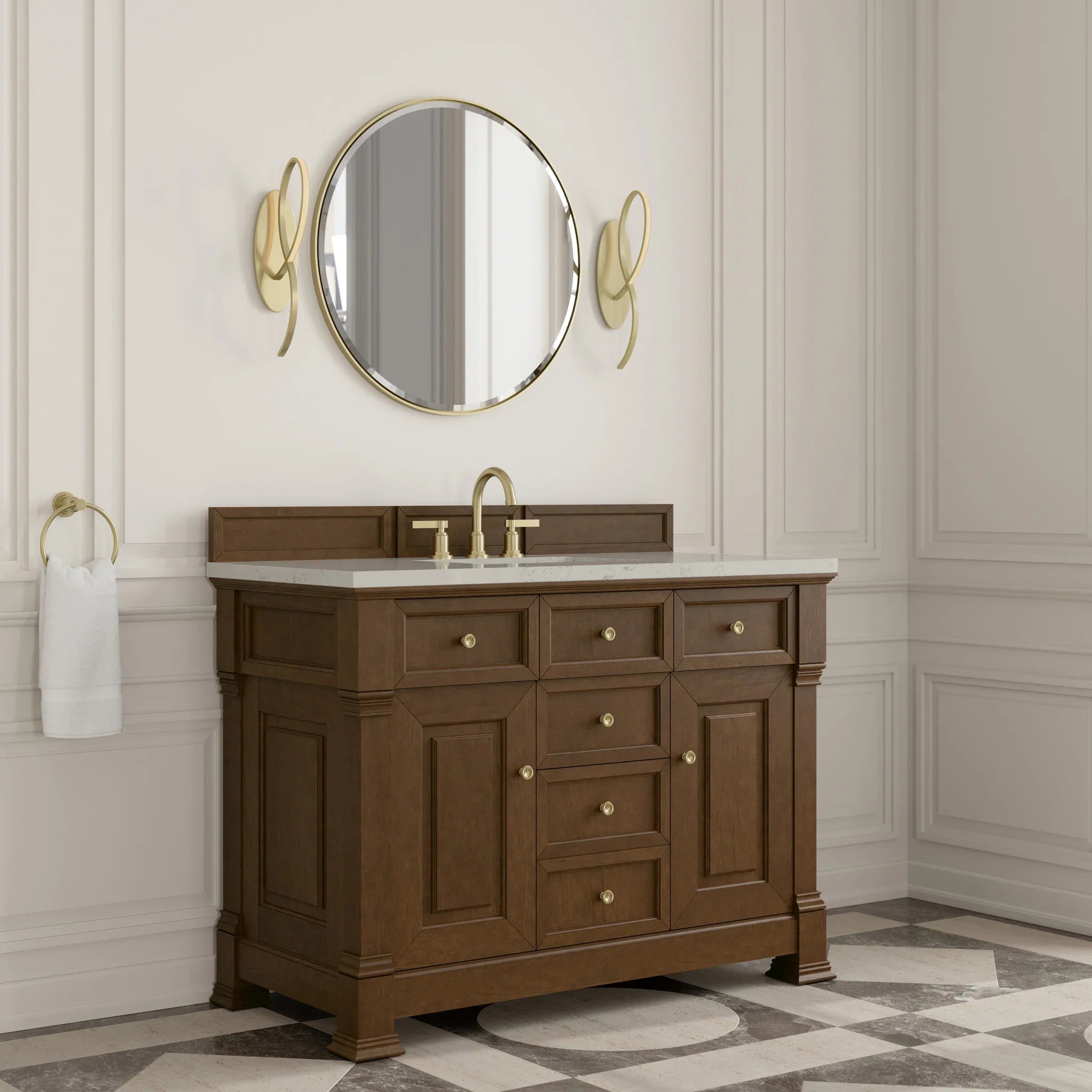 48-brookfield-single-vanity-in-honey-oak-w-freepower-wireless-charger-by-james-martin-vanities-siberian-silestone image 9
