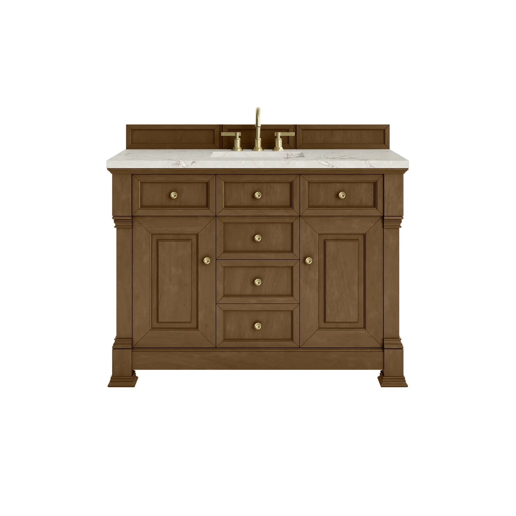 48" Brookfield Single Vanity in Honey Oak by James Martin Vanities - AURA Modern Home