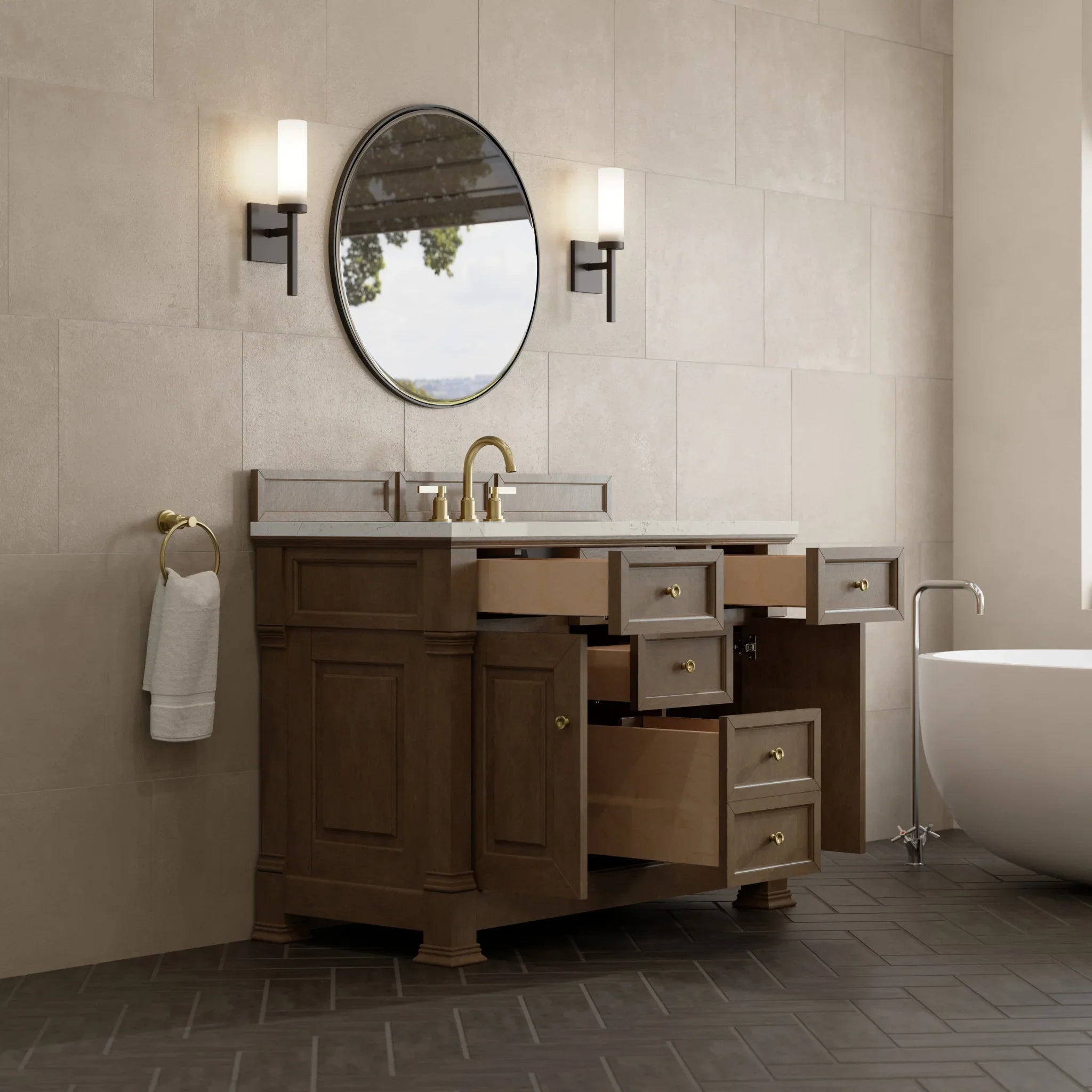 48-brookfield-single-vanity-in-pecan-w-freepower-wireless-charger-by-james-martin-vanities-siberian-silestone image 10