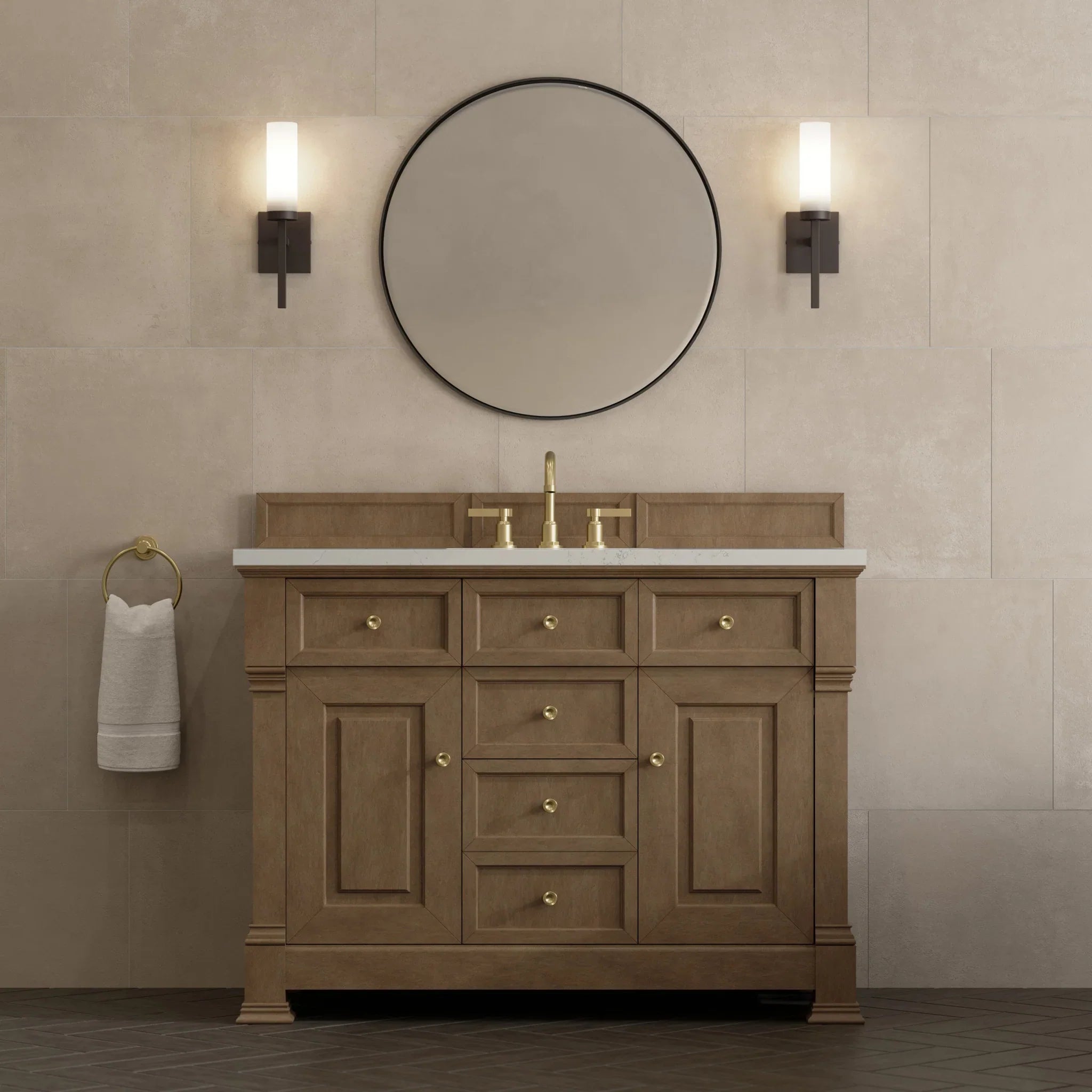 48-brookfield-single-vanity-in-pecan-w-freepower-wireless-charger-by-james-martin-vanities-siberian-silestone image 8