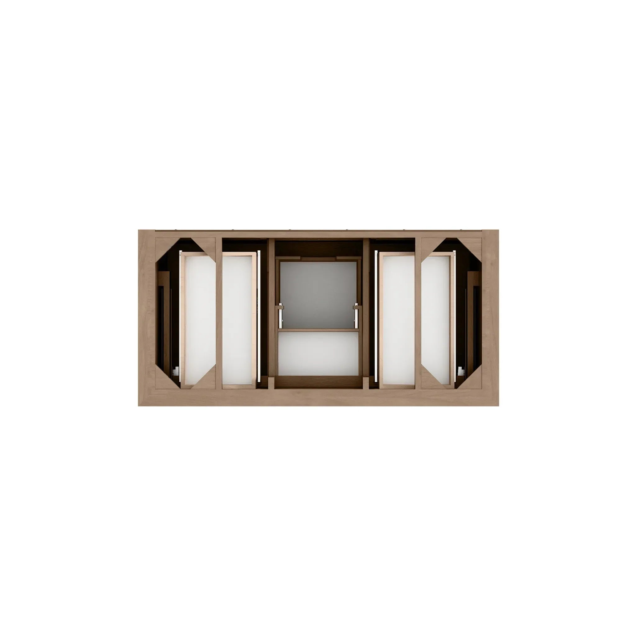 48" Brookfield Single Vanity in Pecan w/FreePower Wireless Charger-Parisien Bleu Silestone-8" Widespread image 7