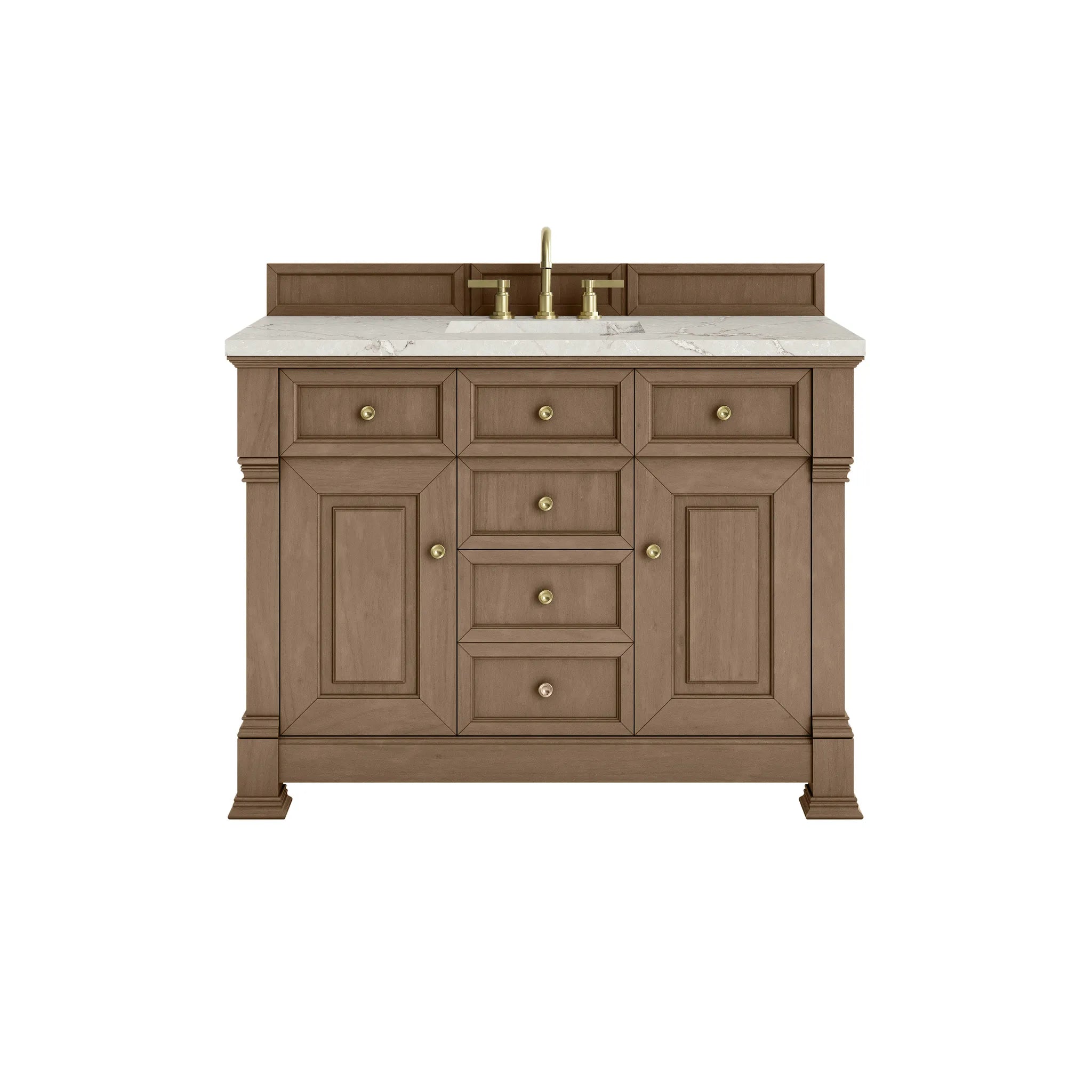 48" Brookfield Single Vanity in Pecan by James Martin Vanities - AURA Modern Home