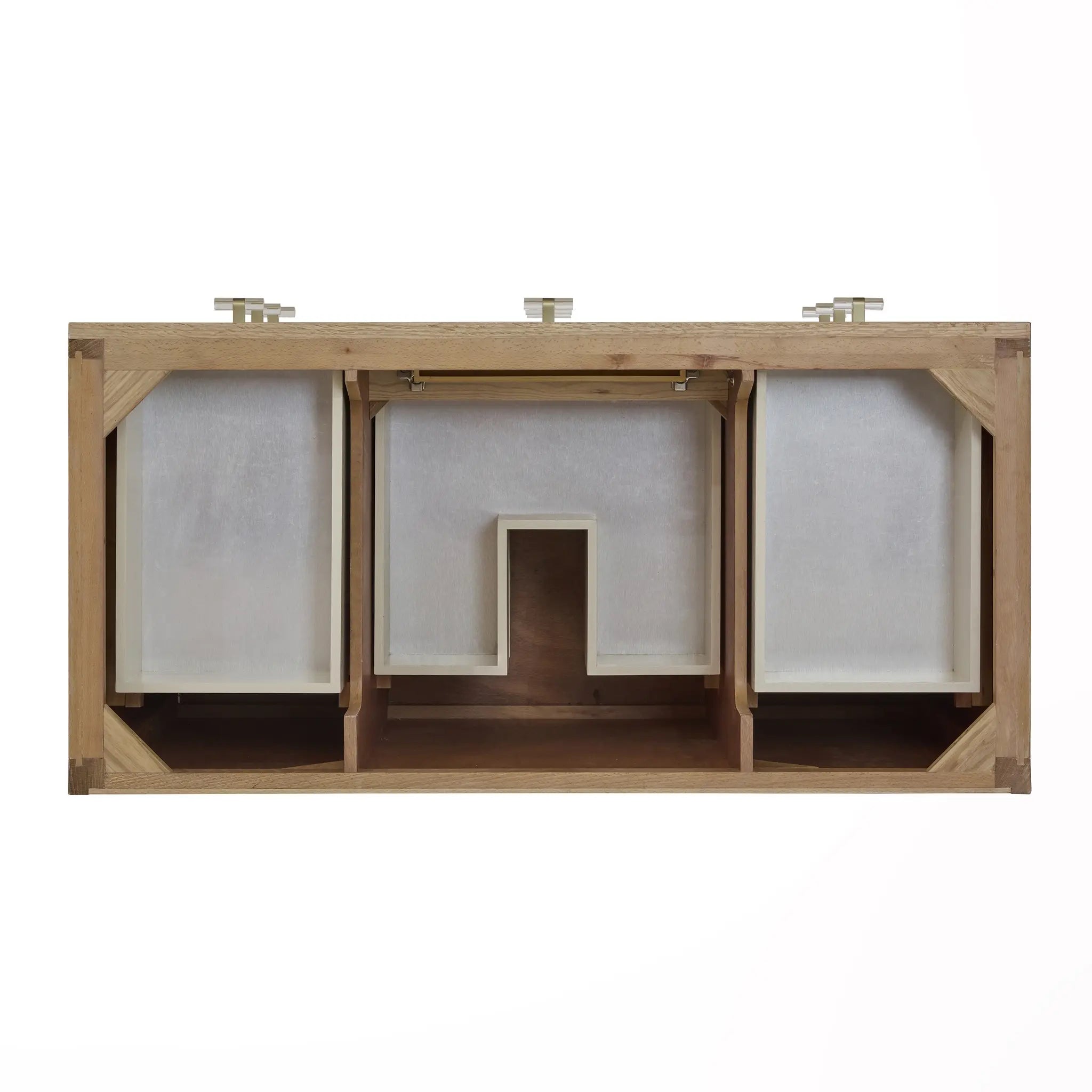48 Celeste Single Vanity In Sunwashed Oak With Embossed Shagreen Power Enabled Siberian Silestone 8 Widespread 8