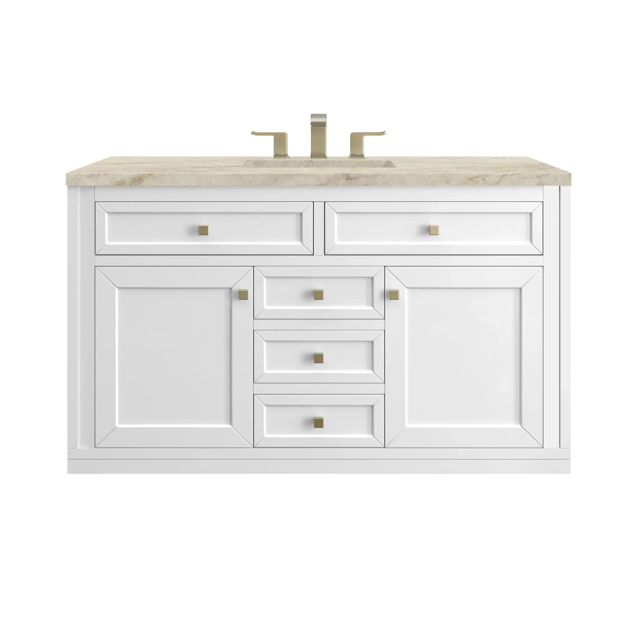 48" Chicago Single Vanity in Glossy White by James Martin Vanities