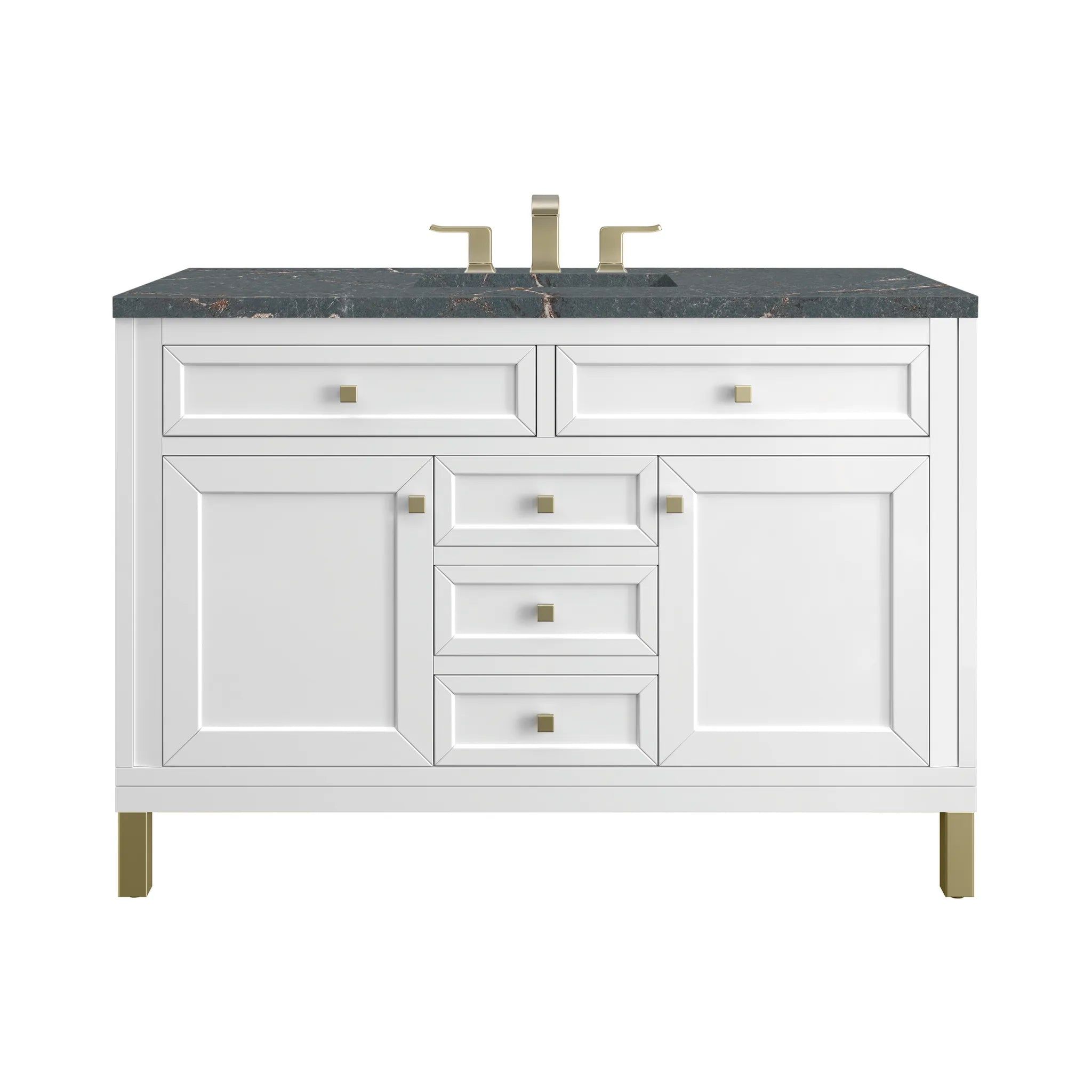 48" Chicago Single Vanity in Glossy White by James Martin Vanities