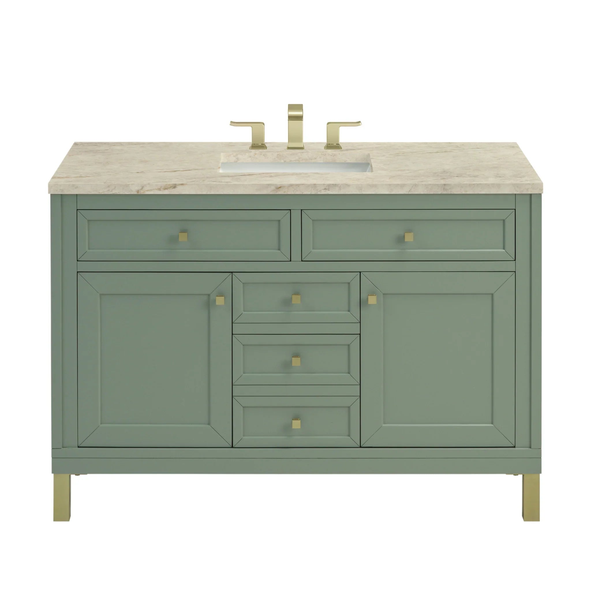 48-chicago-single-vanity-in-smokey-celadon-w-freepower-wireless-charger-by-james-martin-vanities-tajnar-eclos-zero-silica image 1