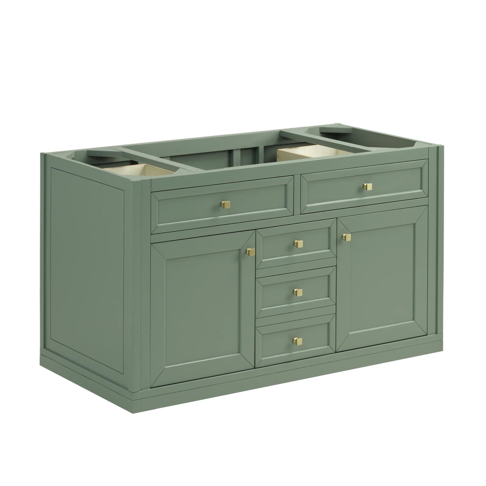 48" Chicago Single Vanity in Smokey Celadon Wireless Charger-Eternal Jasmine Pearl Silestone-8" Widespread image 5