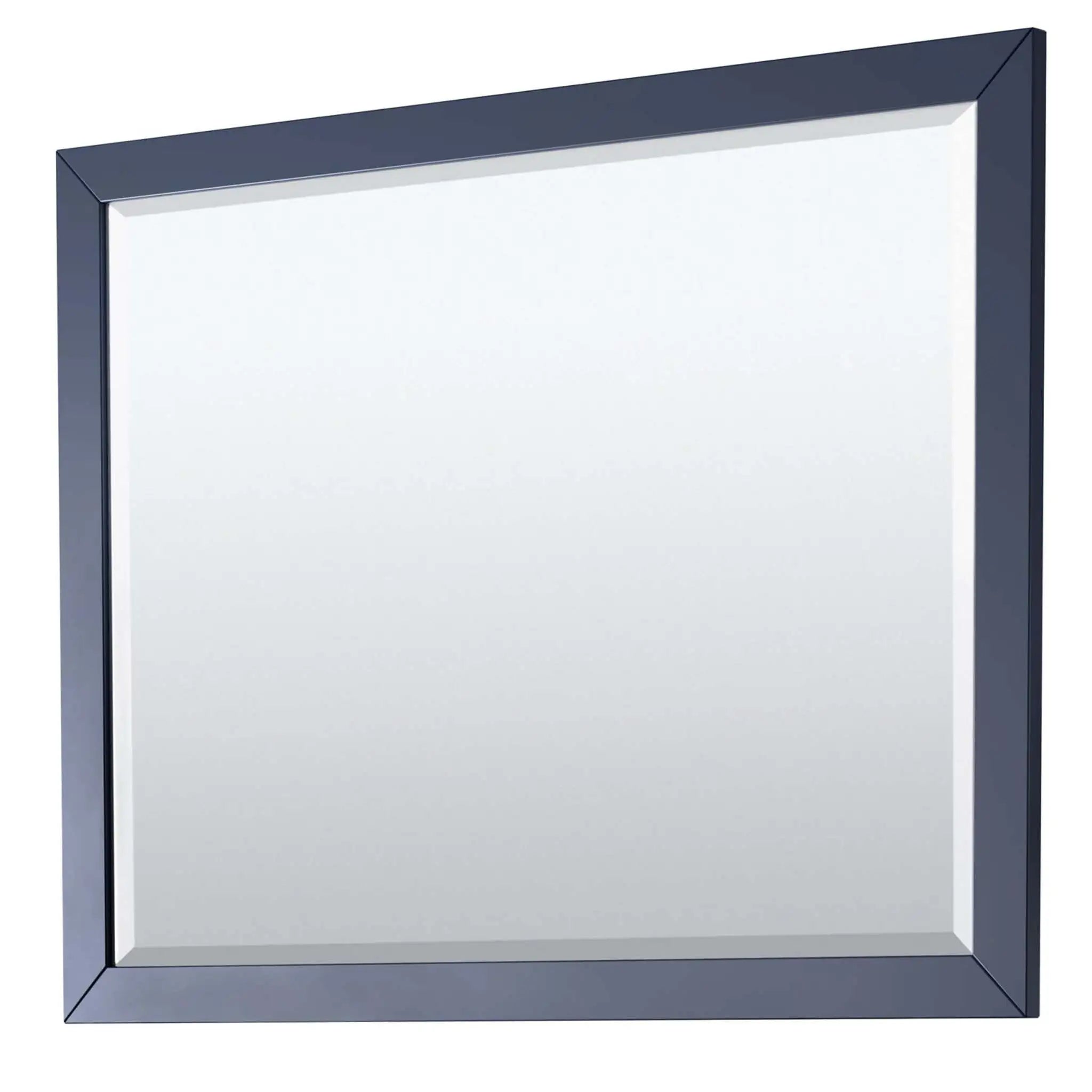 48" Daria Single Bathroom Vanity in Dark Blue with Matte Black Trim & 46" Mirror by Wyndham