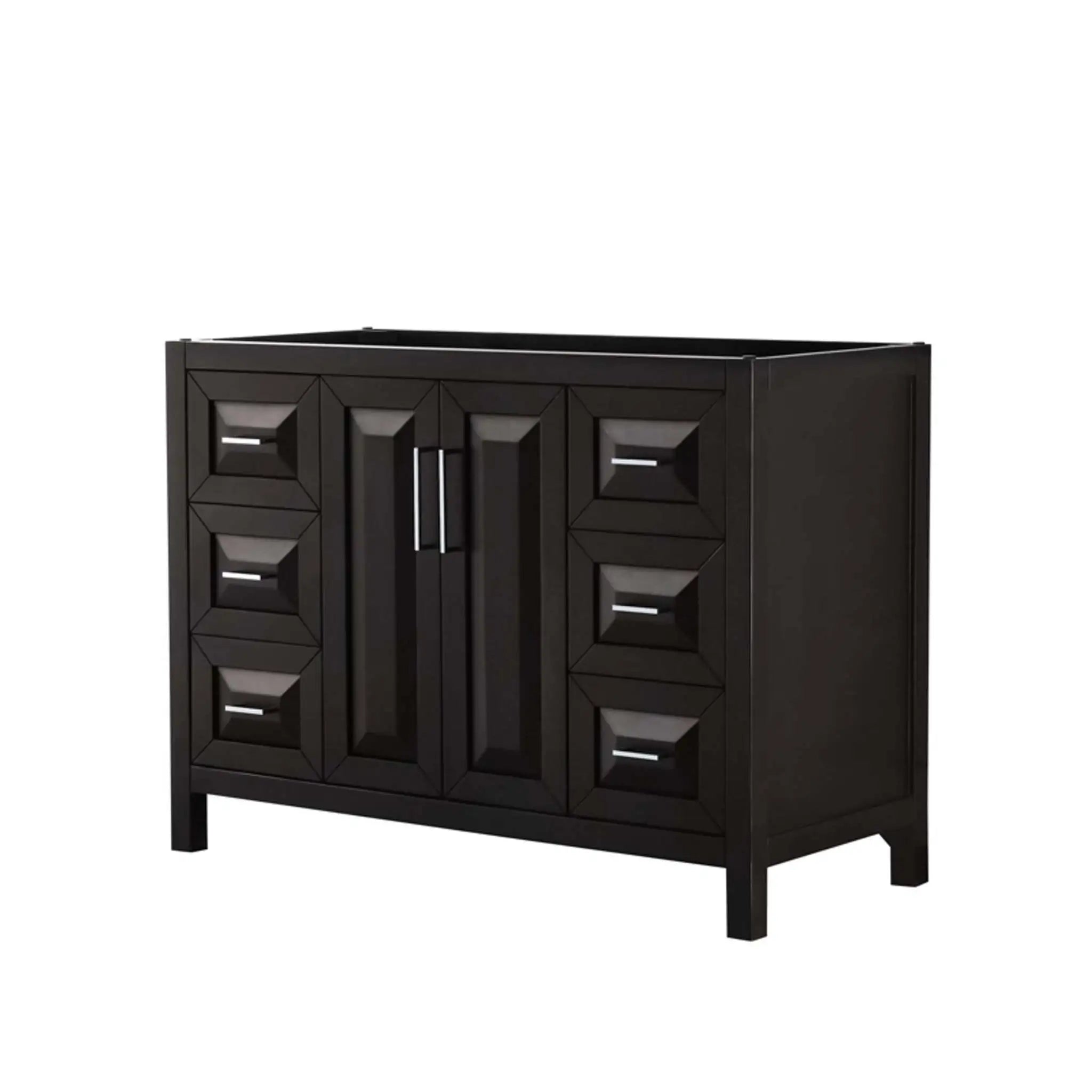 48" Daria Single Bathroom Vanity in Dark Espresso with Polished Chrome Trim by Wyndham
