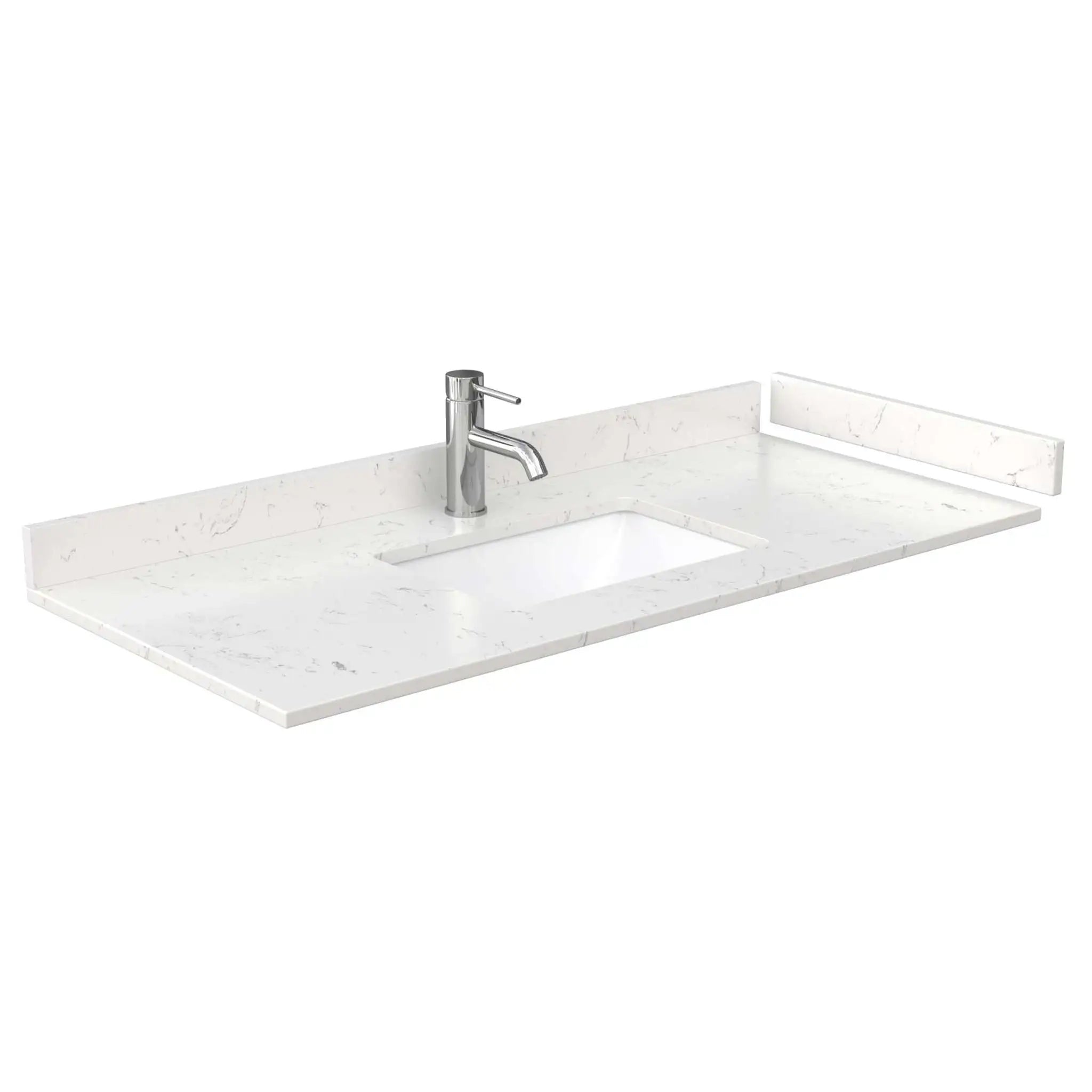 48" Daria Single Bathroom Vanity in White with Polished Chrome Trim by Wyndham