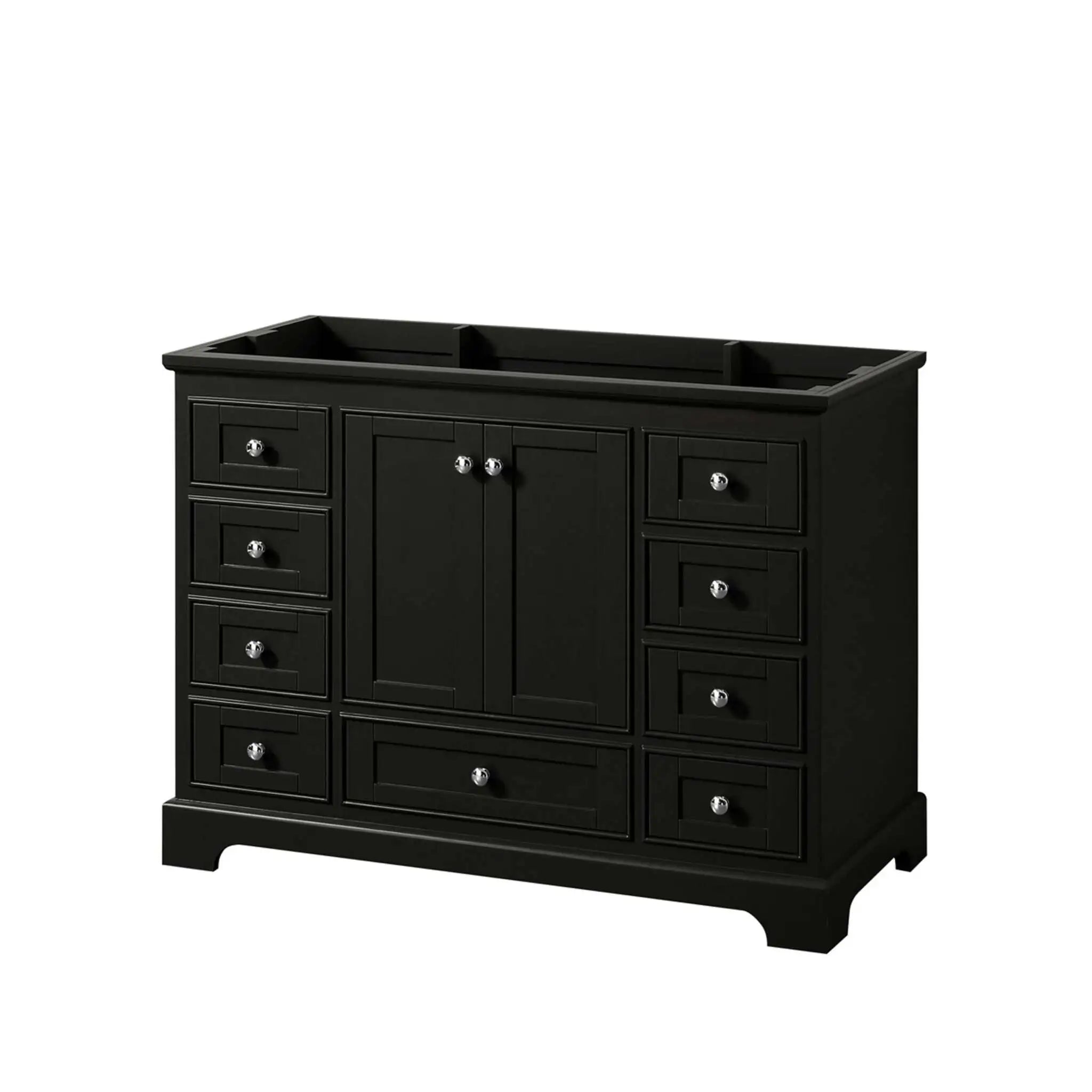 48" Deborah Single Bathroom Vanity in Dark Espresso with Polished Chrome Trim by Wyndham