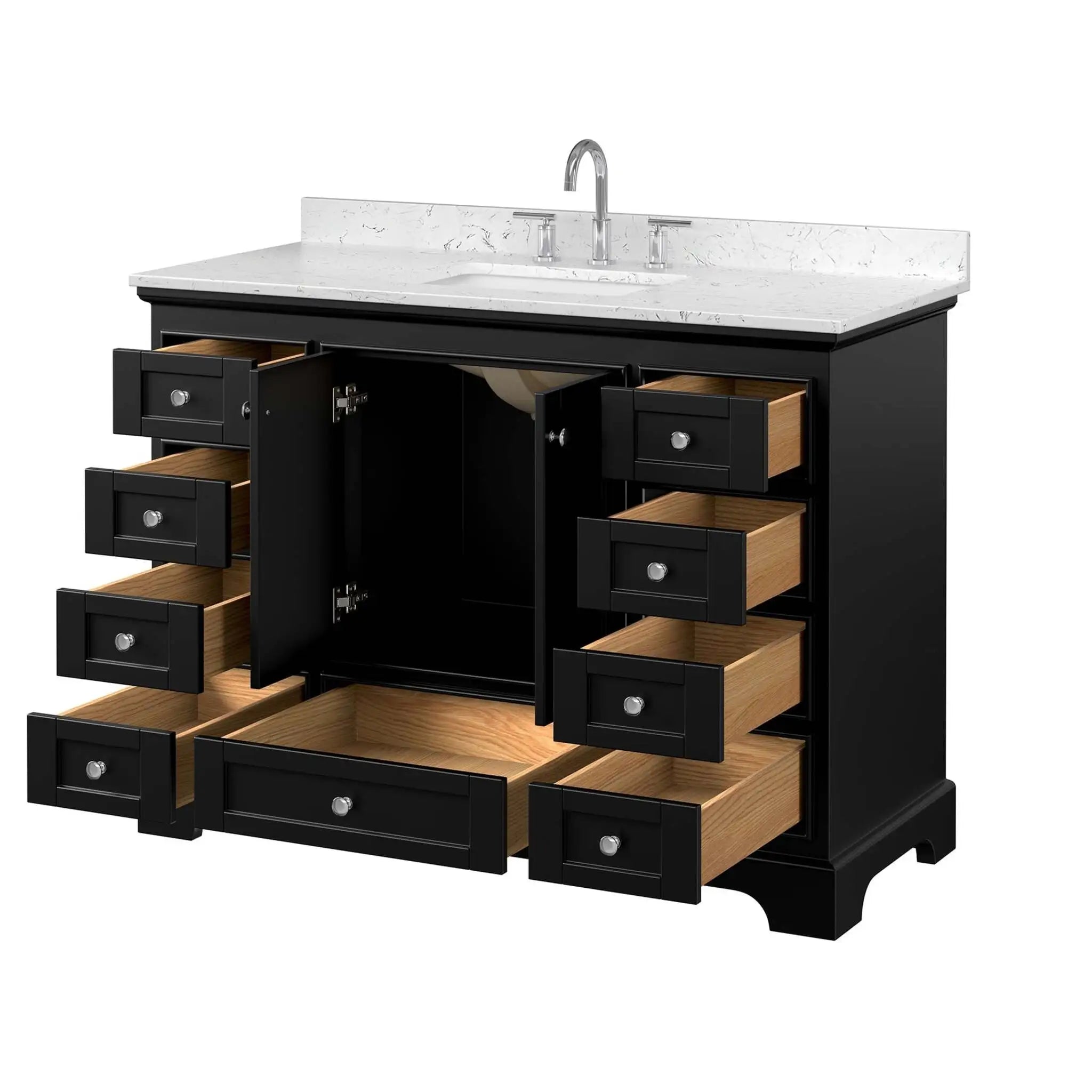 48" Deborah Single Bathroom Vanity in Dark Espresso with Polished Chrome Trim by Wyndham