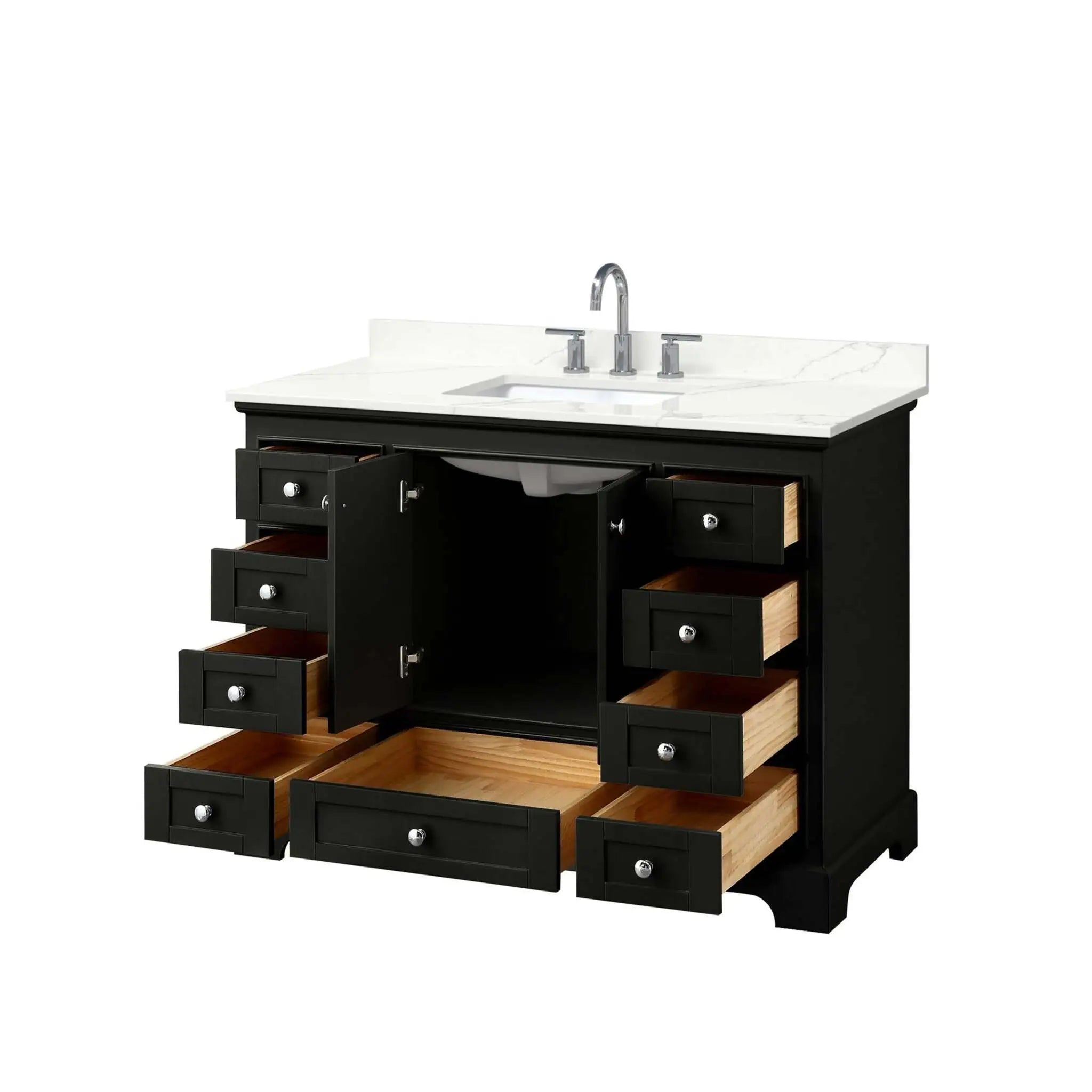 48" Deborah Single Bathroom Vanity in Dark Espresso with Polished Chrome Trim by Wyndham